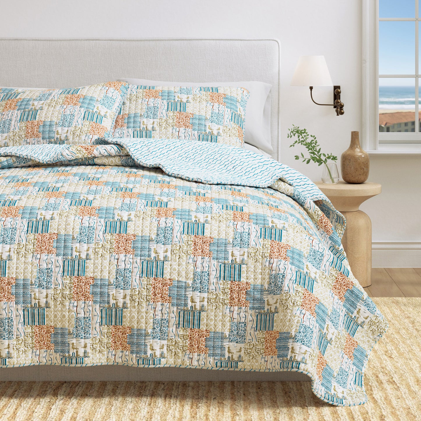 Coastal Patchwork Quilt Set