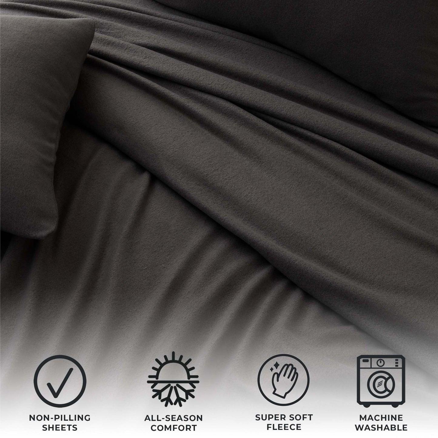 4-Piece Solid Fleece Sheet - Christina Collection