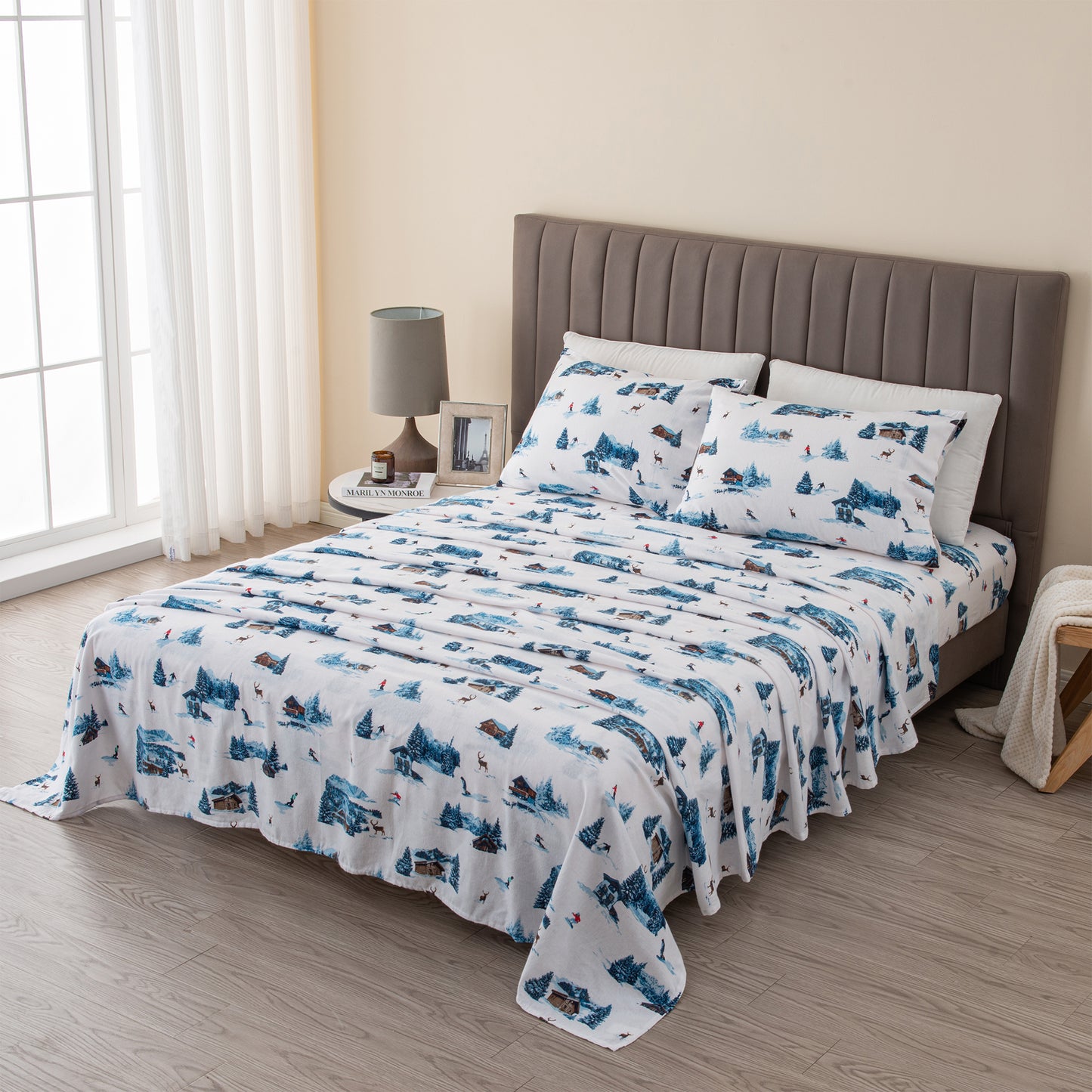 4-Piece Turkish Cotton Flannel Sheet - Lakeview Collection