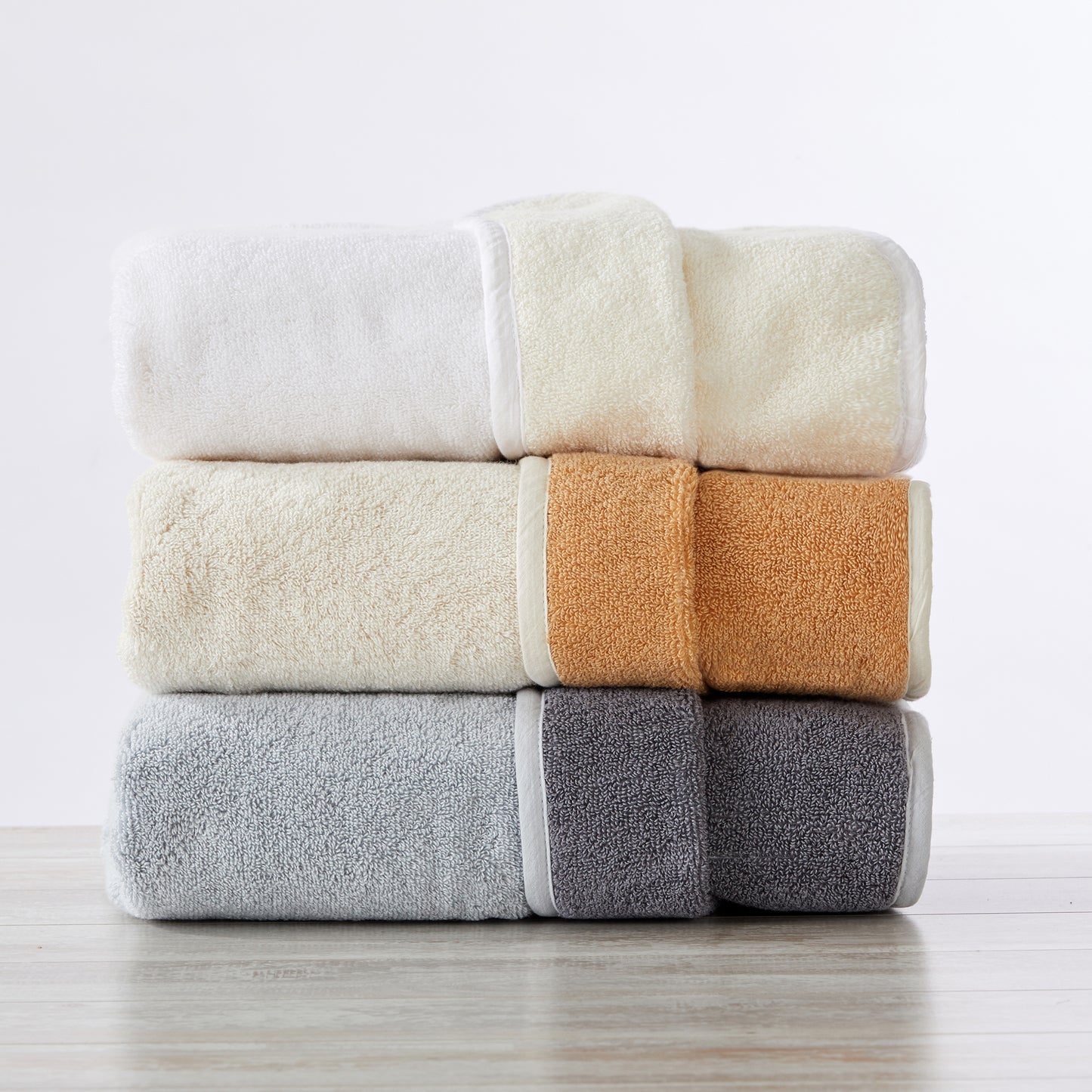 2 Pack Two-Toned Bath Towel - Vanessa Collection