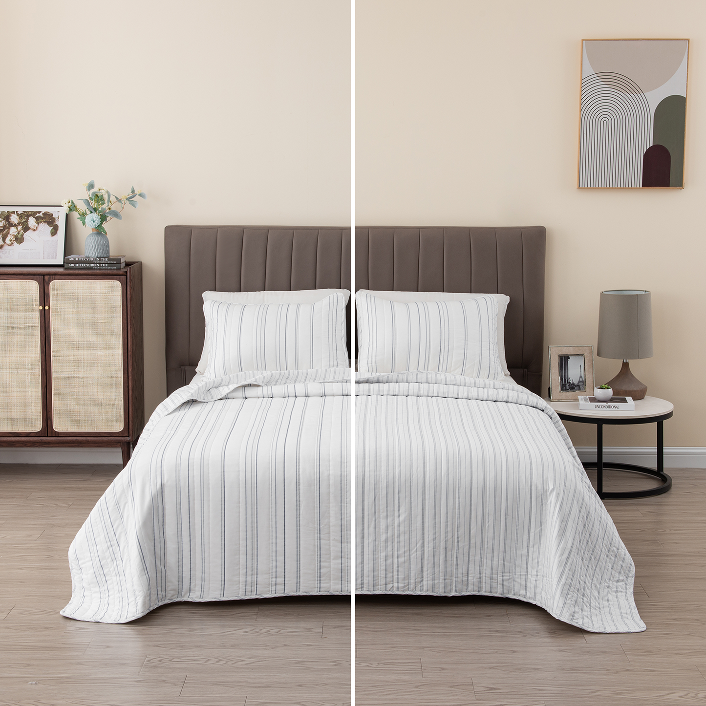 3-Piece Stripe Quilt - Katelyn Collection