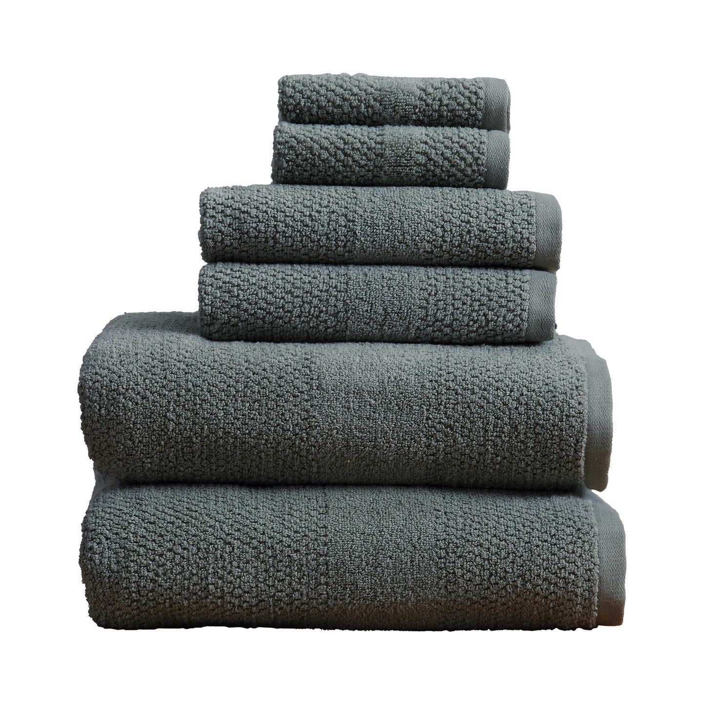 100% Cotton Woven Texture Bath Towel Set - Marbella Collection