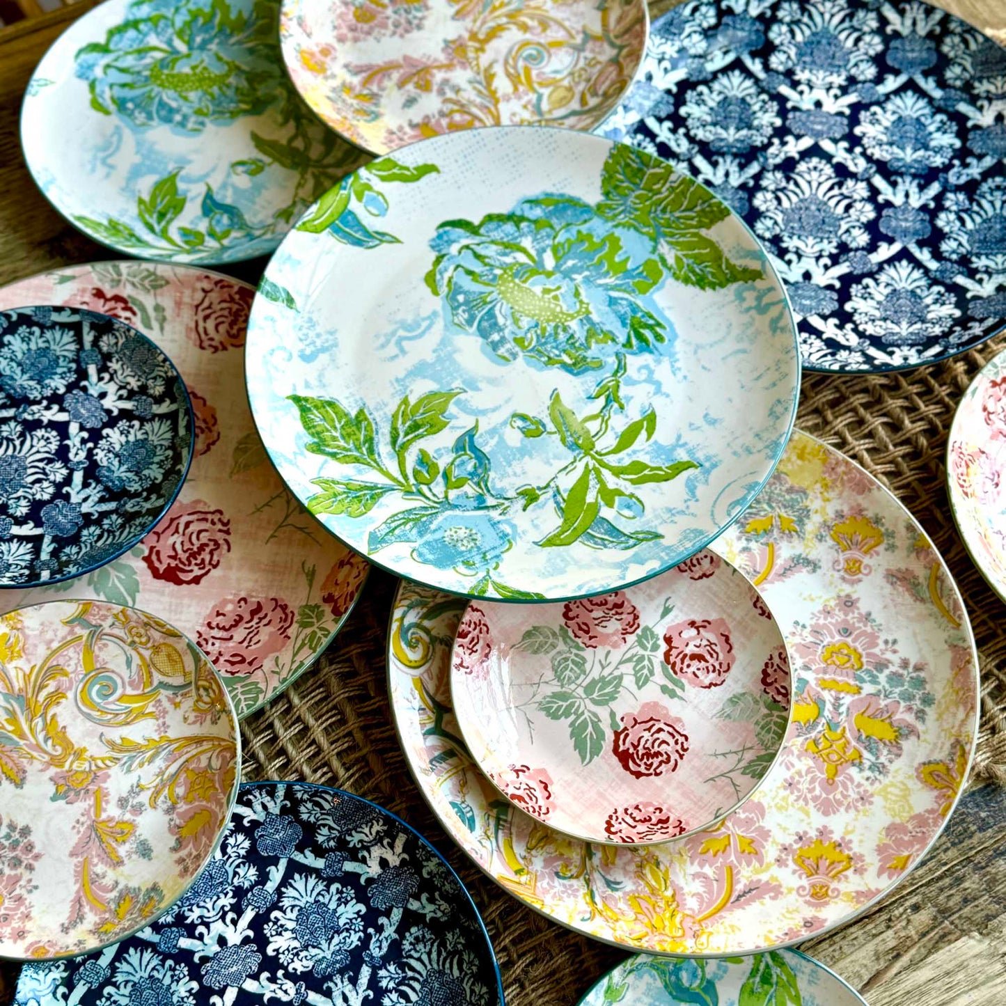 Patina Vie Maison Assorted Artisan Dinner Plate & Bowls, Set of 4