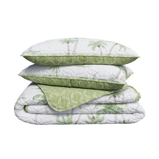 West Palm Trees Coastal Quilt Set - Coronado Collection