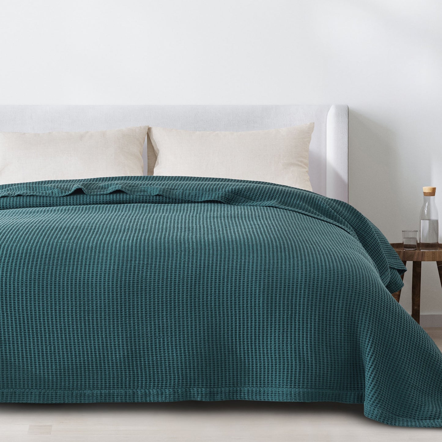100% Cotton Waffle Weave Blanket - Mikala Collection