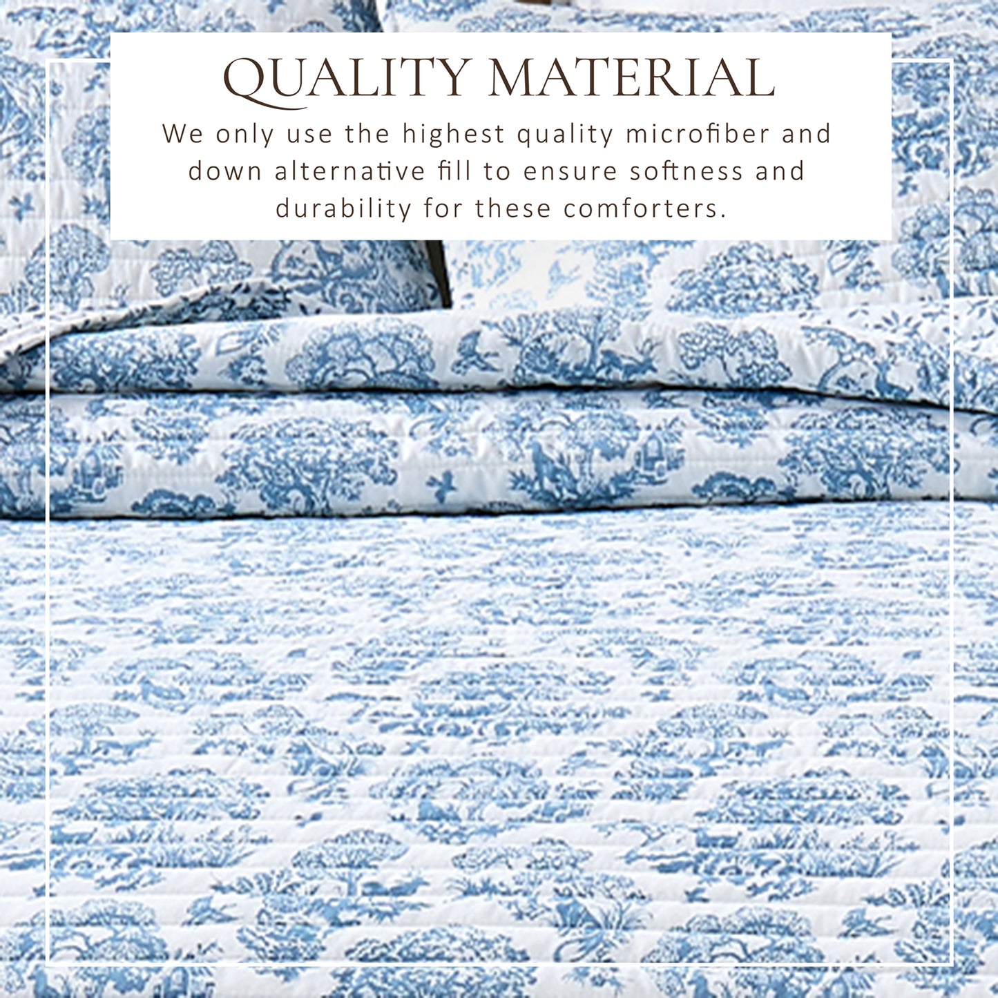 Woodland Toile Holiday Quilt Set