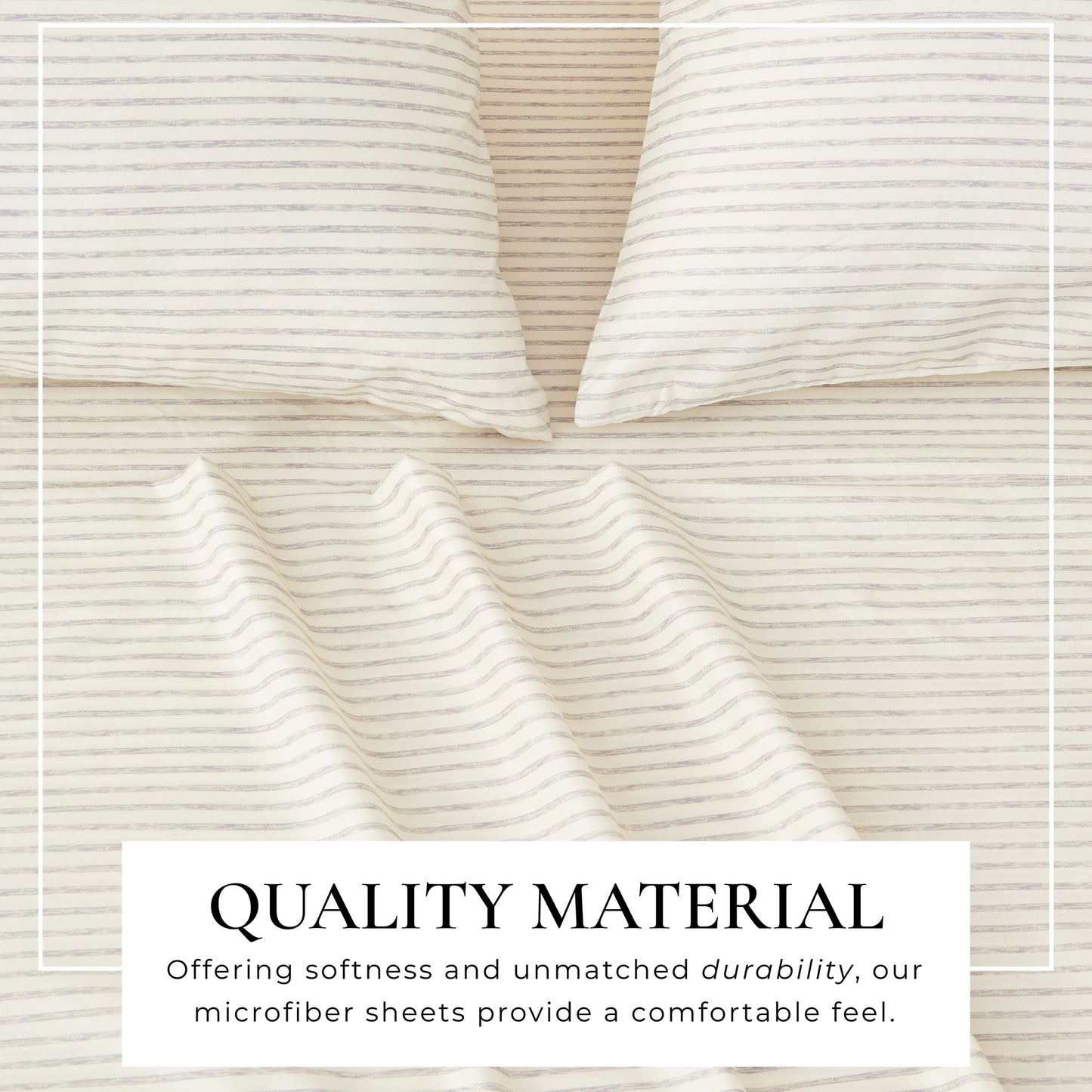 Striped Microfiber Sheet Set - Evette Collection