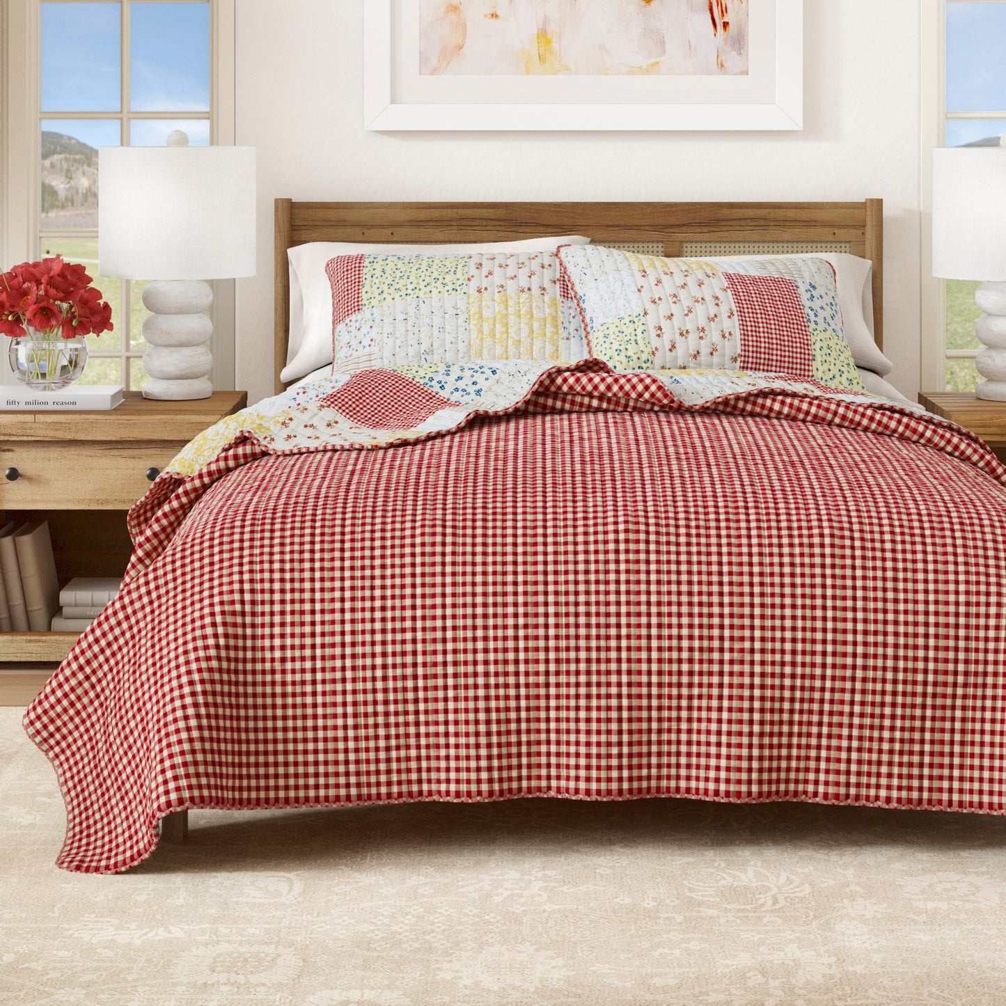 Cottage Floral Patchwork Quilt Set - Cottage Floral Patchwork Collection