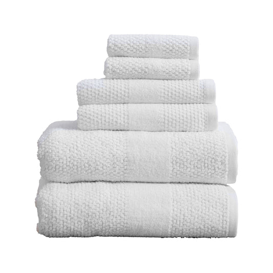 100% Cotton Woven Texture Bath Towel Set - Marbella Collection