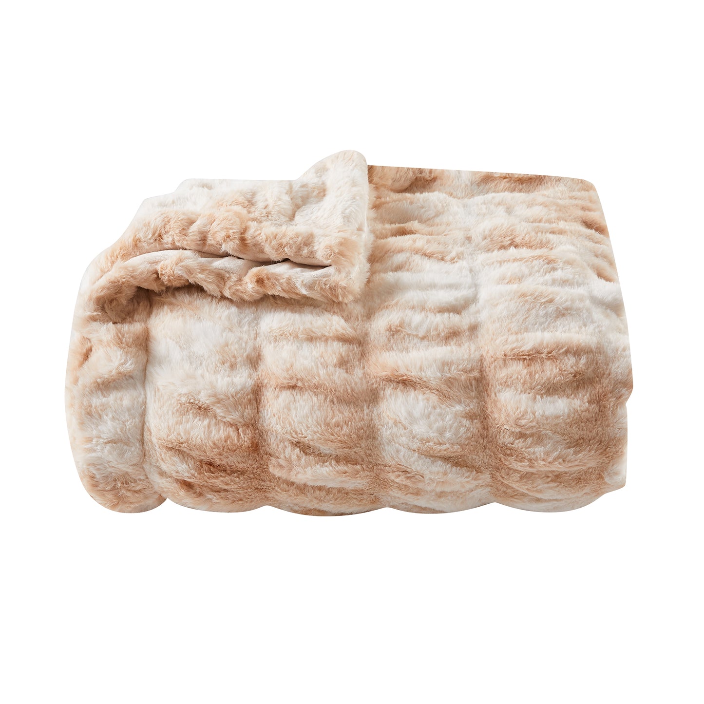 Ruched Faux Fur Throw Blanket - Alondra Collection