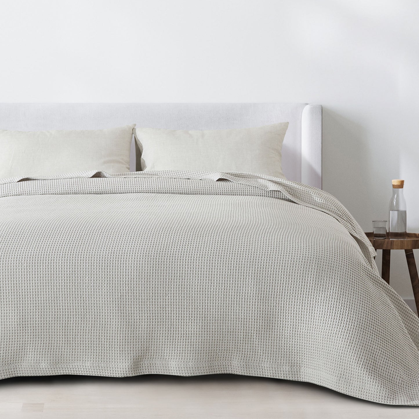 100% Cotton Waffle Weave Blanket - Mikala Collection