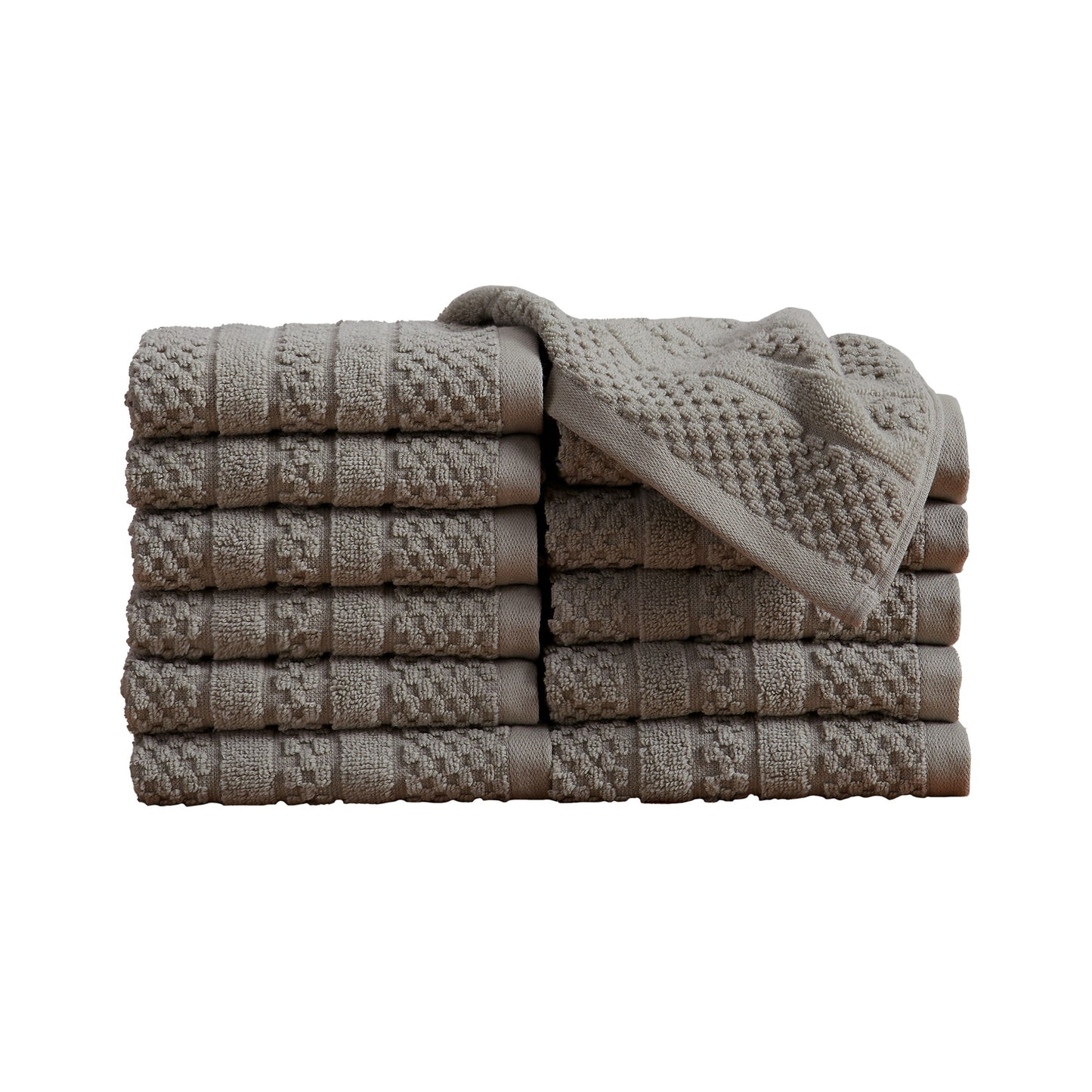 100% Cotton Checkered Jacquard Bath Towel Set - Giuliana Collection