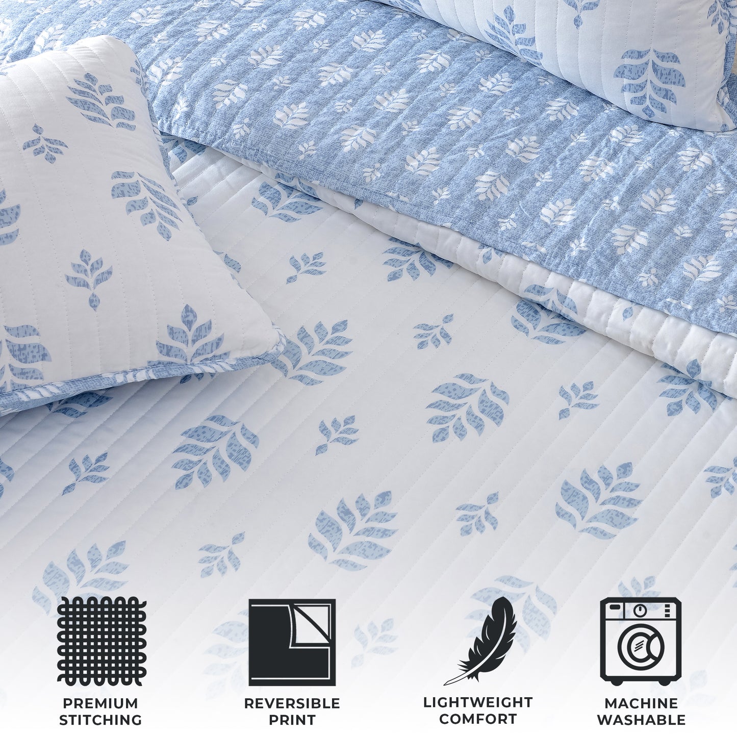 3-Piece French Floral Quilt - Colette Collection