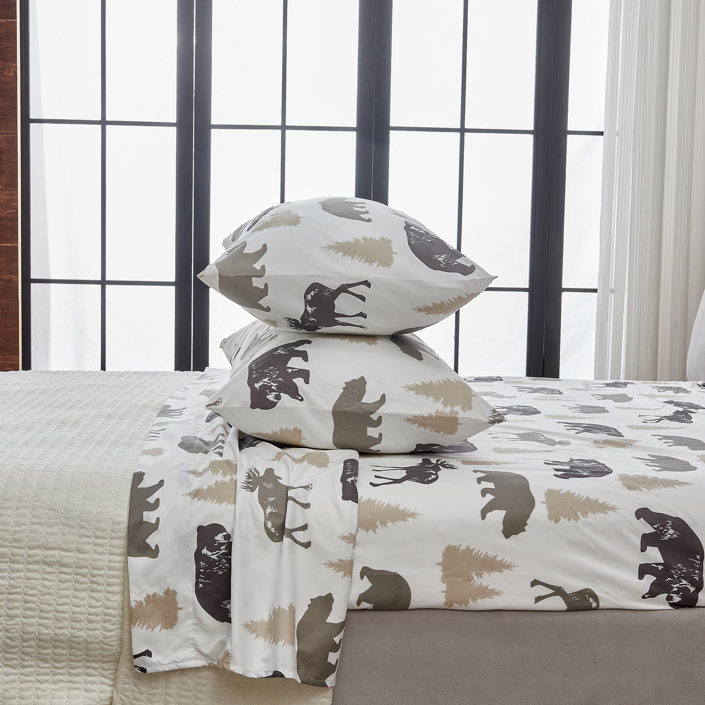 4-Piece Lodge Microfiber Sheet - Mountain Ridge Collection