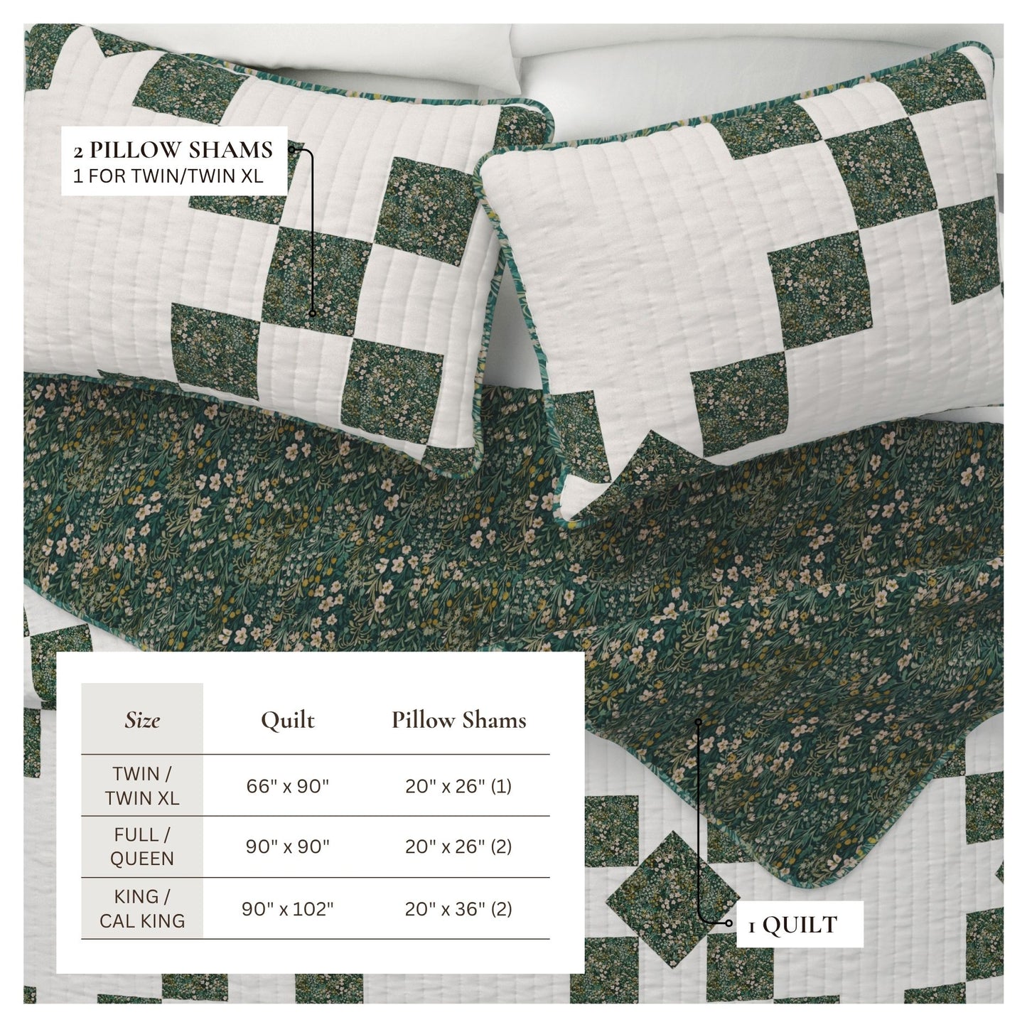 Patchwork Star Quilt Set - Garden Star Collection