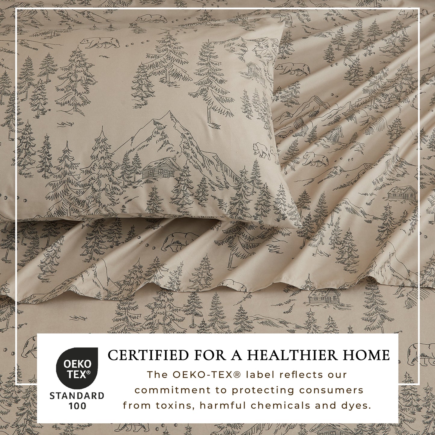 4-Piece Lodge Microfiber Sheet - Mountain Ridge Collection