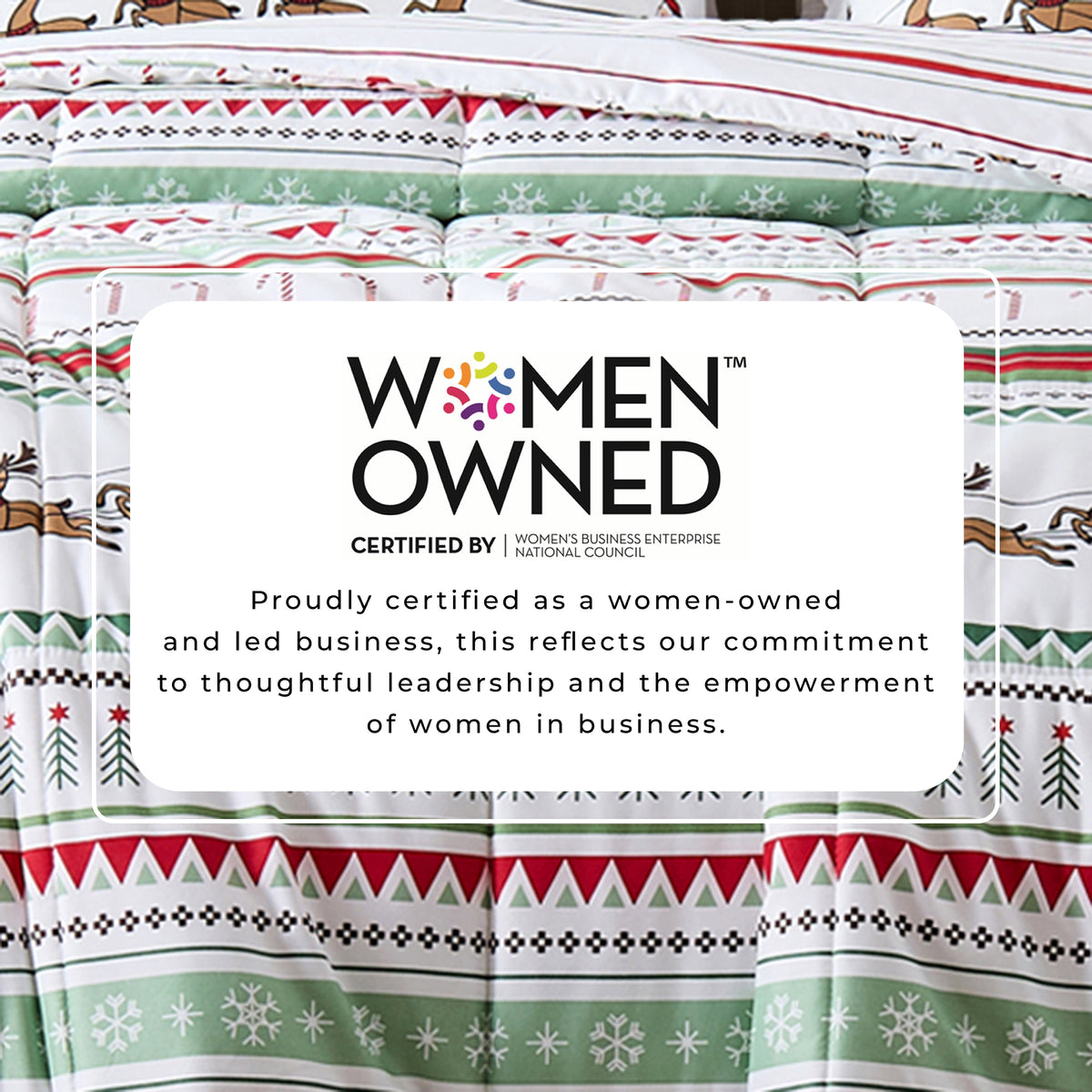 Reversible Christmas Comforter and Sham Set - Holiday / Lodge Odette Collection