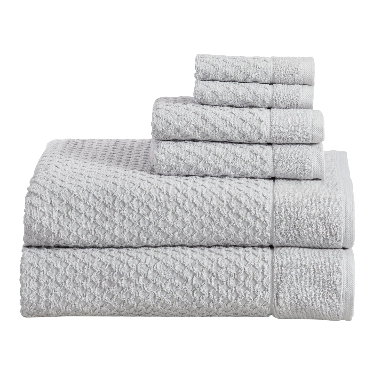 Cotton Diamond Waffle Weave Bath Towel Set - Grayson Collection