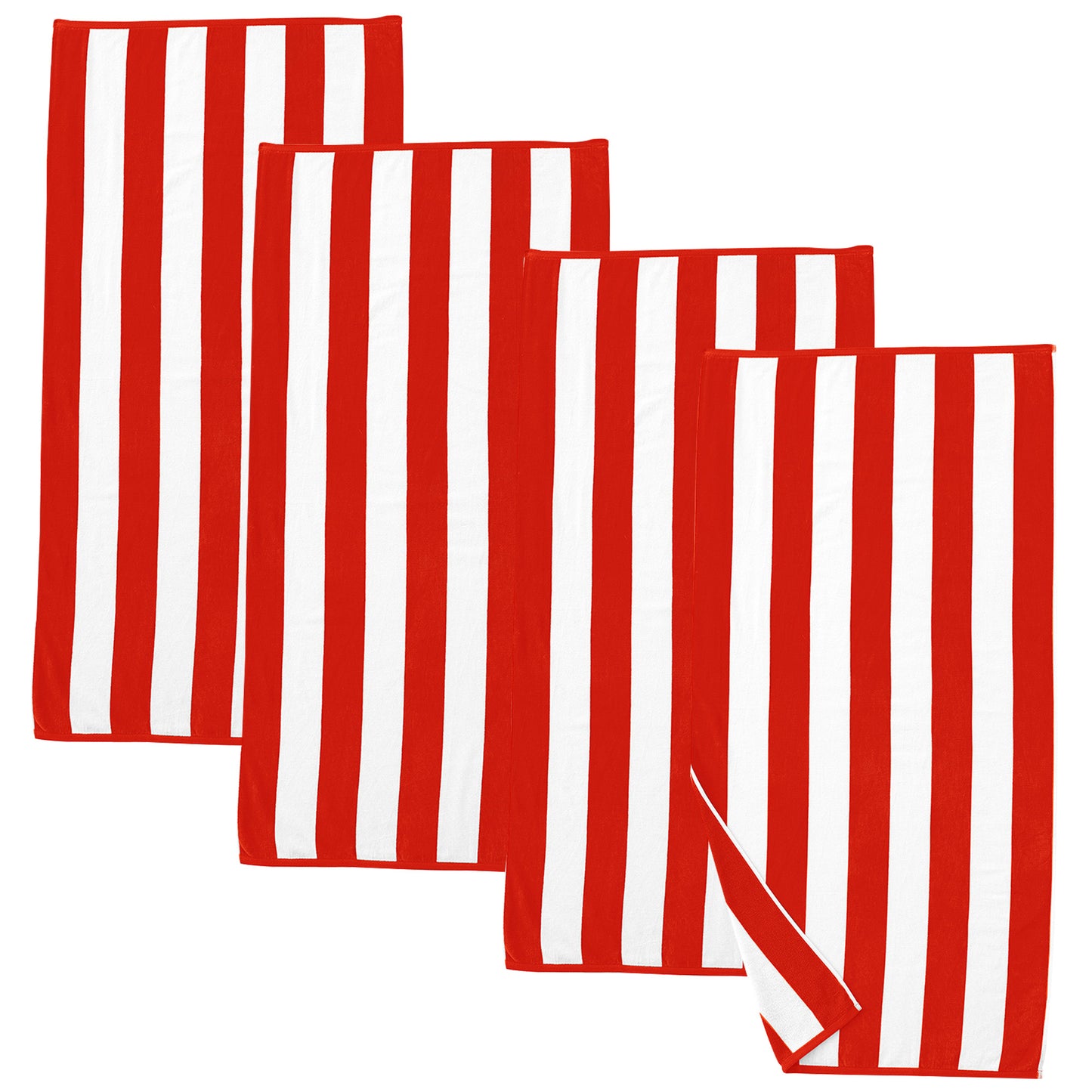 Cotton Velour Cabana Stripe Beach Towel - Novia Collection