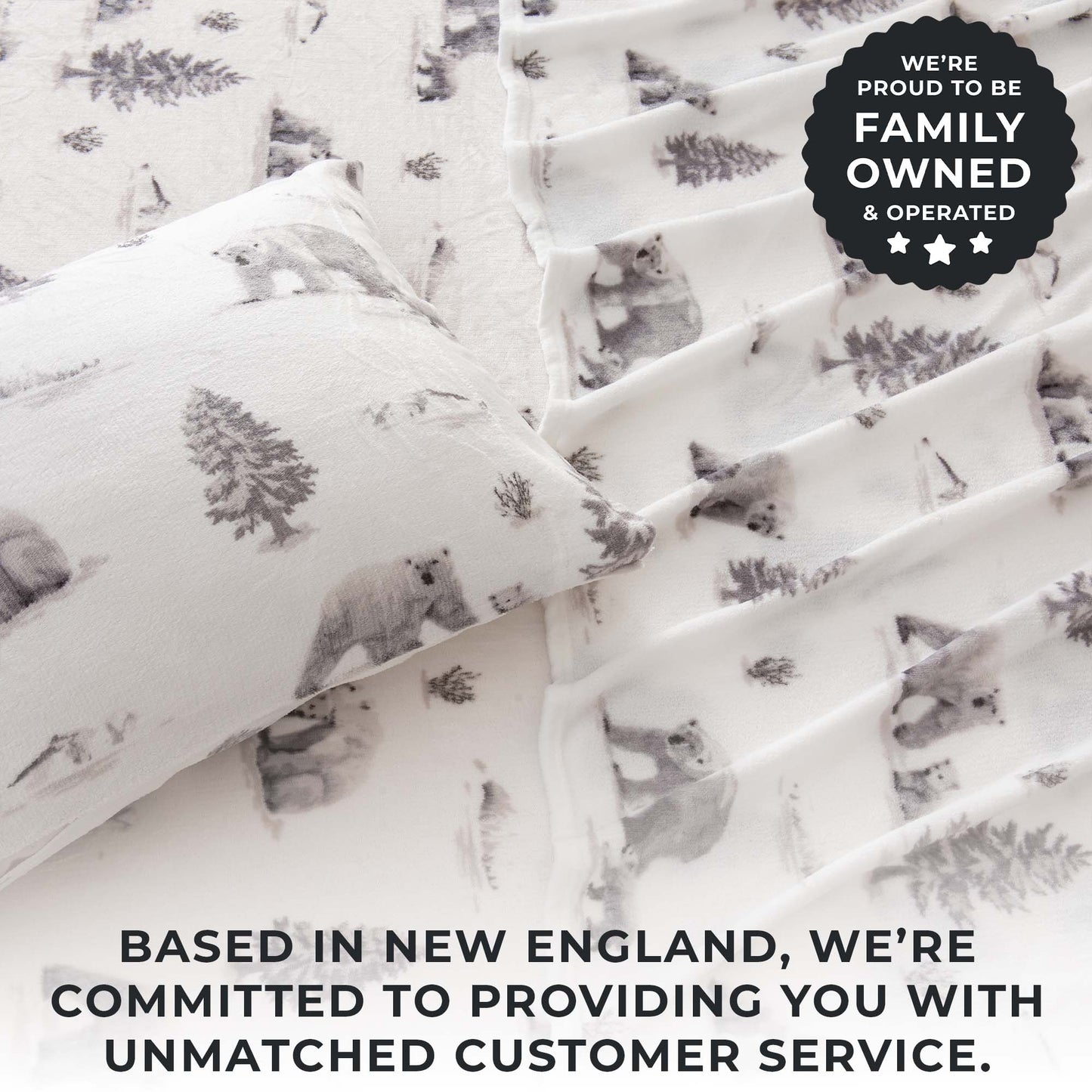 4-Piece Winter Printed Plush Sheet - Velvet Luxe Collection
