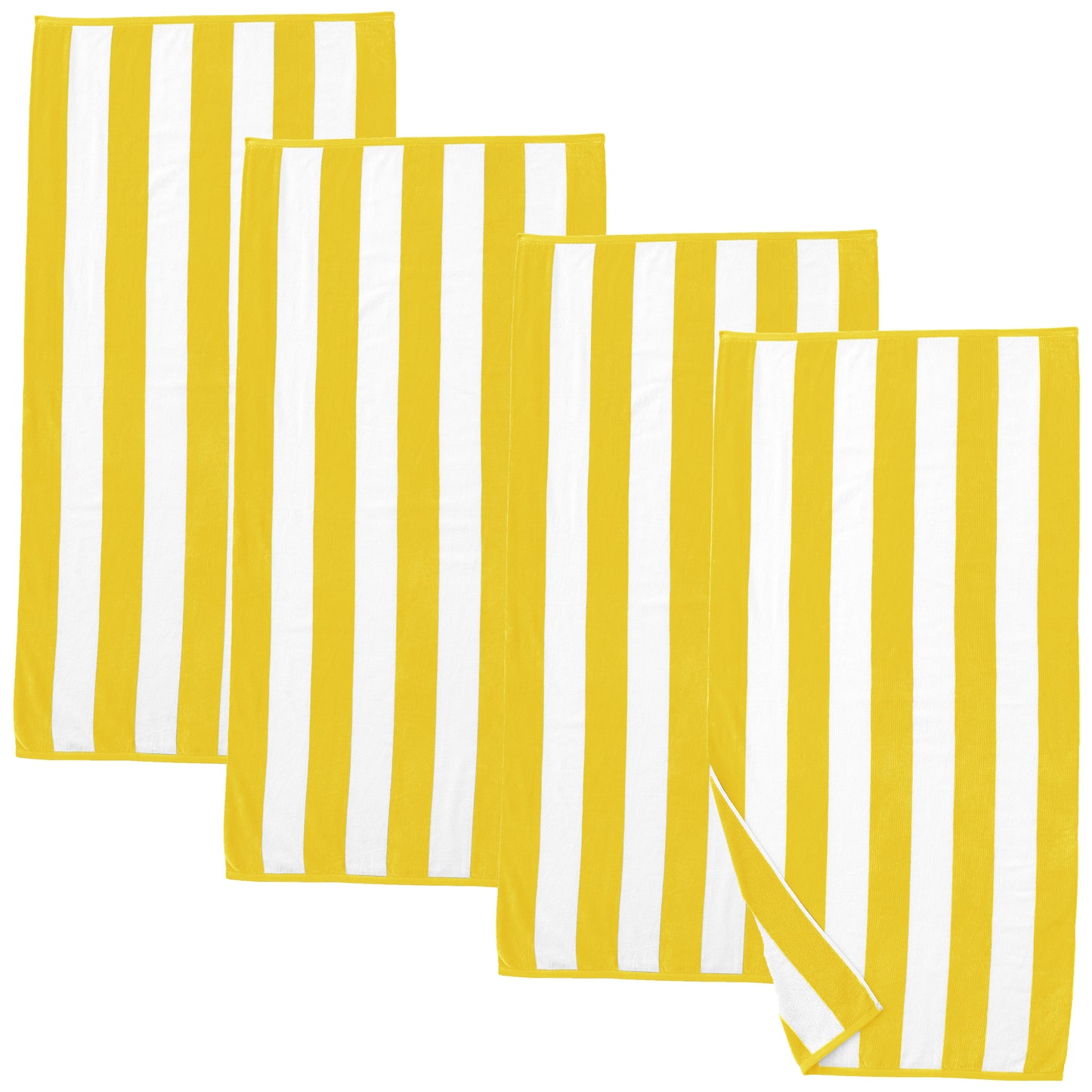 Cotton Velour Cabana Stripe Beach Towel - Novia Collection