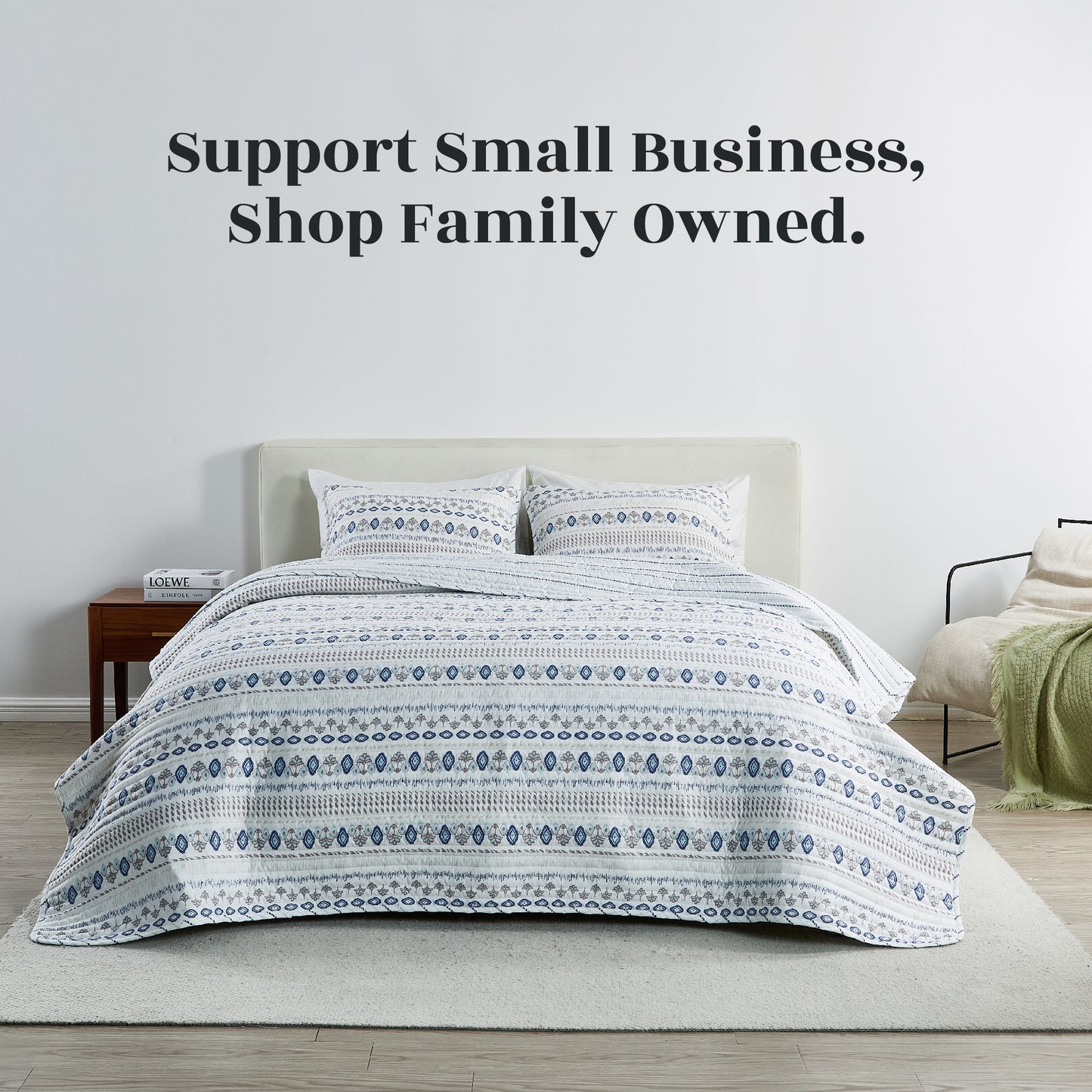 Striped Microfiber Quilt Set - Arista Collection