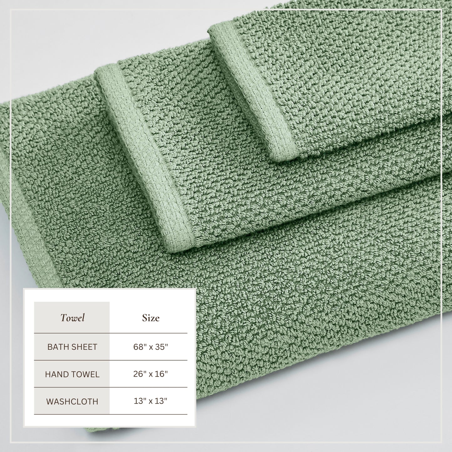 Cotton Textured Bath Towel Set - Acacia Collection