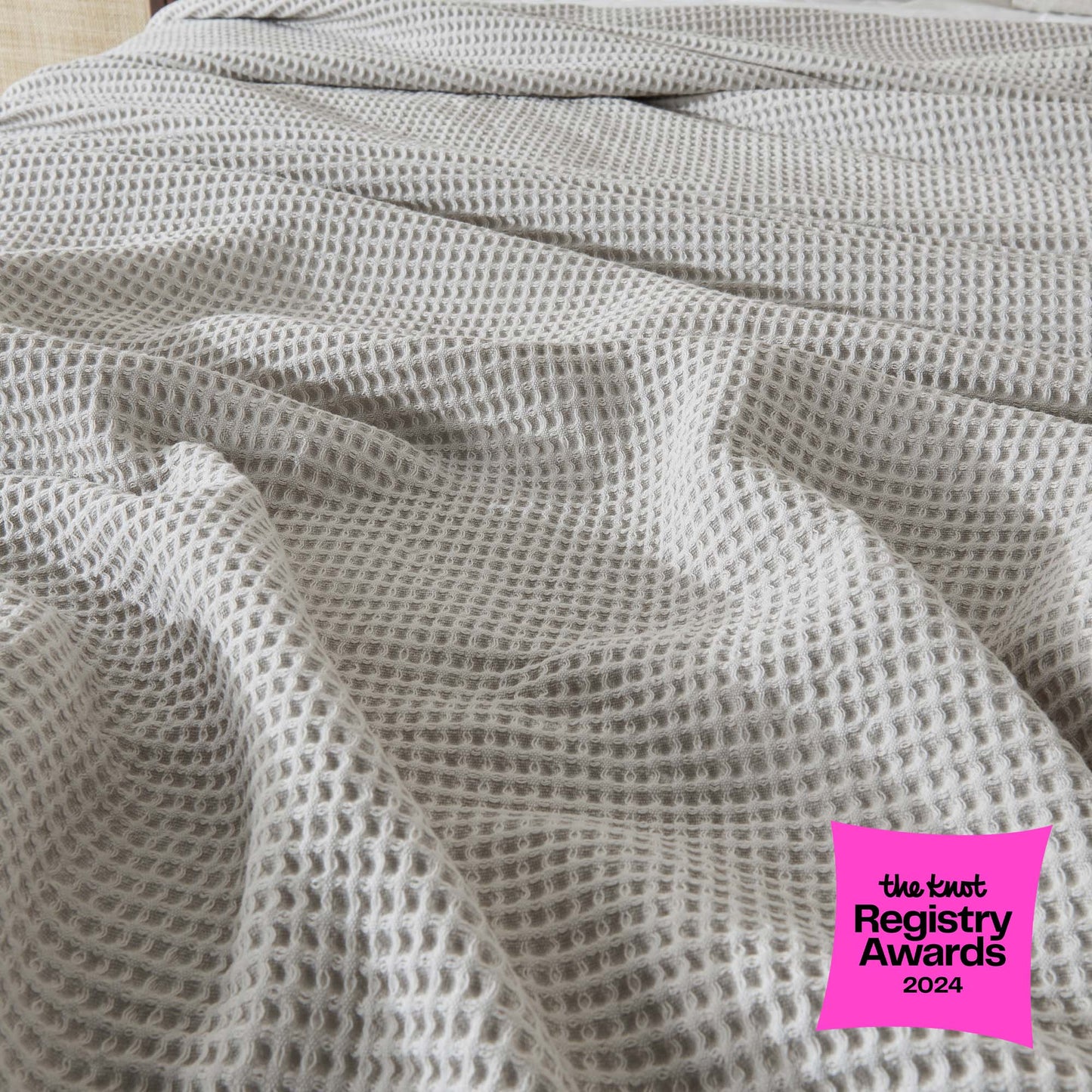 100% Cotton Waffle Weave Blanket - Mikala Collection