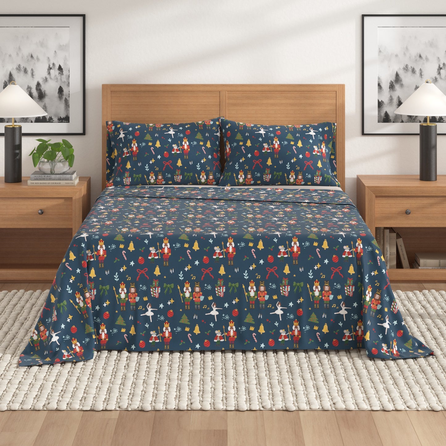 4-Piece Turkish Cotton Christmas Flannel Sheet - Whittaker Collection