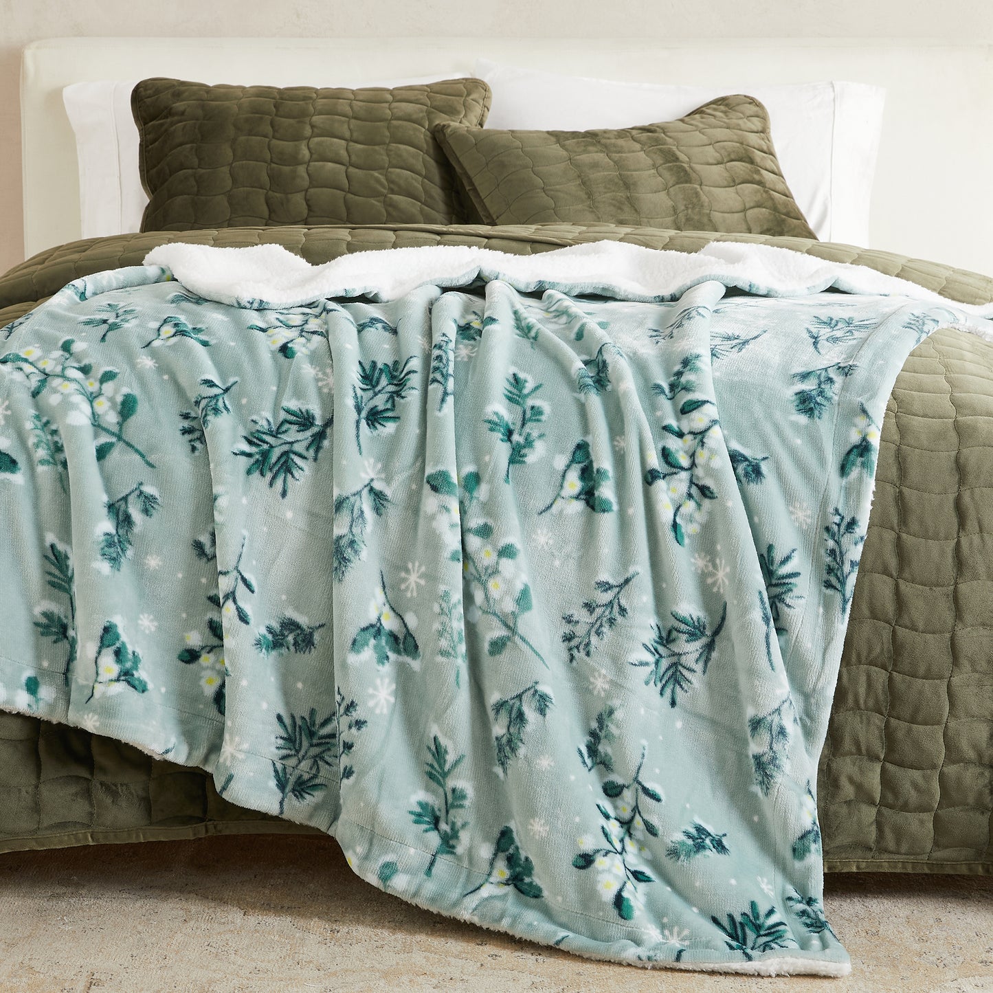 Velvet Plush Sherpa Luxury Bed Blanket