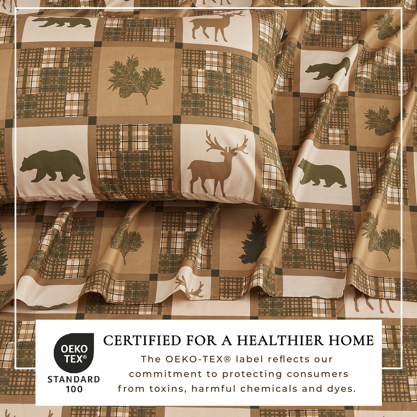 4-Piece Lodge Microfiber Sheet - Mountain Ridge Collection