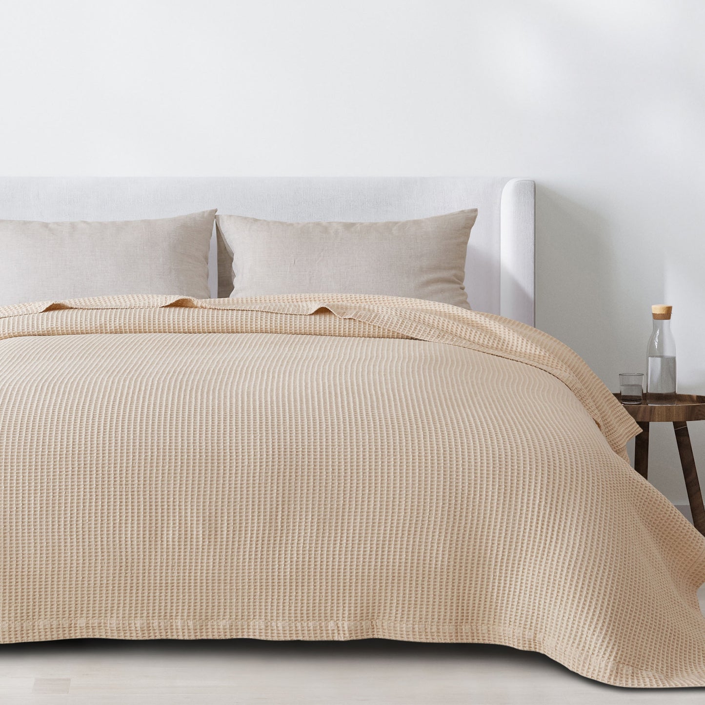 100% Cotton Waffle Weave Blanket - Mikala Collection