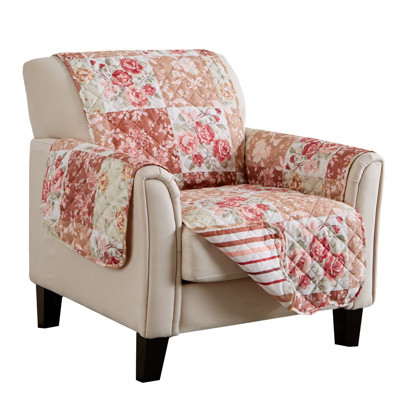 Reversible Floral Patchwork Furniture Protector - Maribel Collection