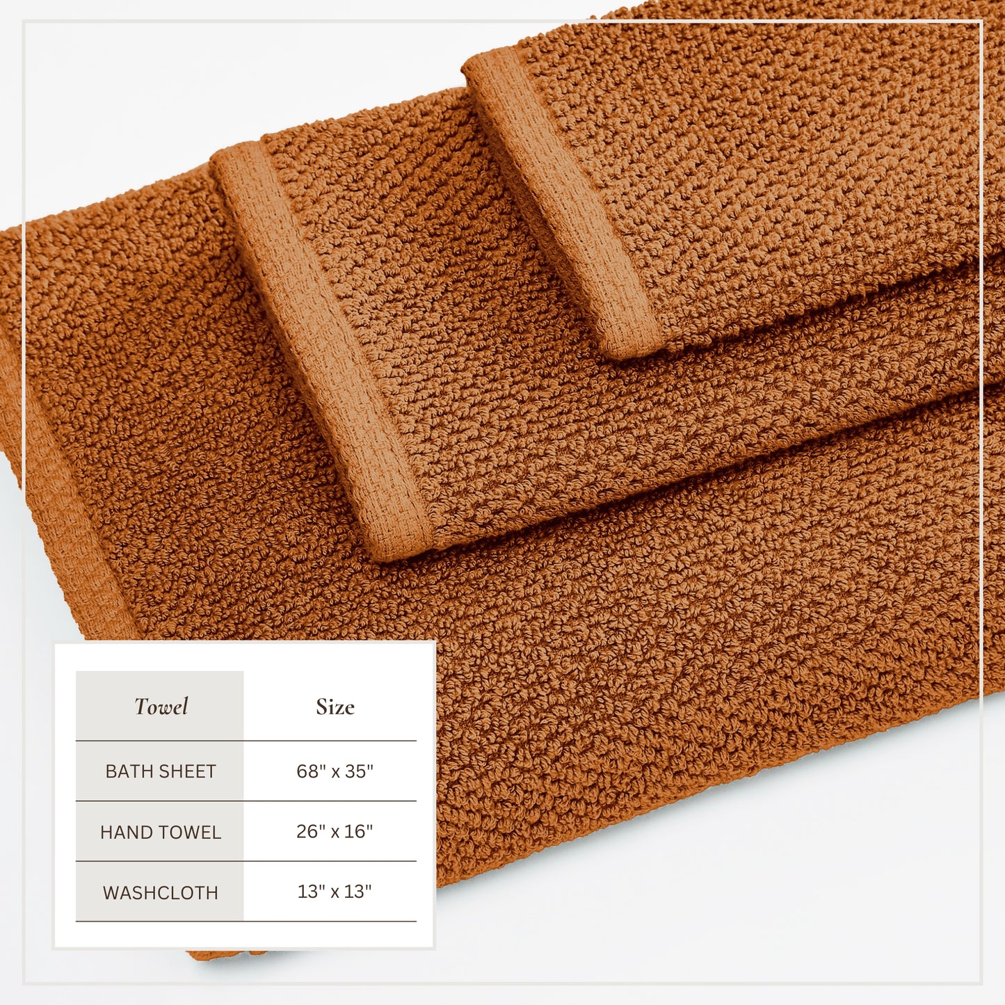 Cotton Textured Bath Towel Set - Acacia Collection