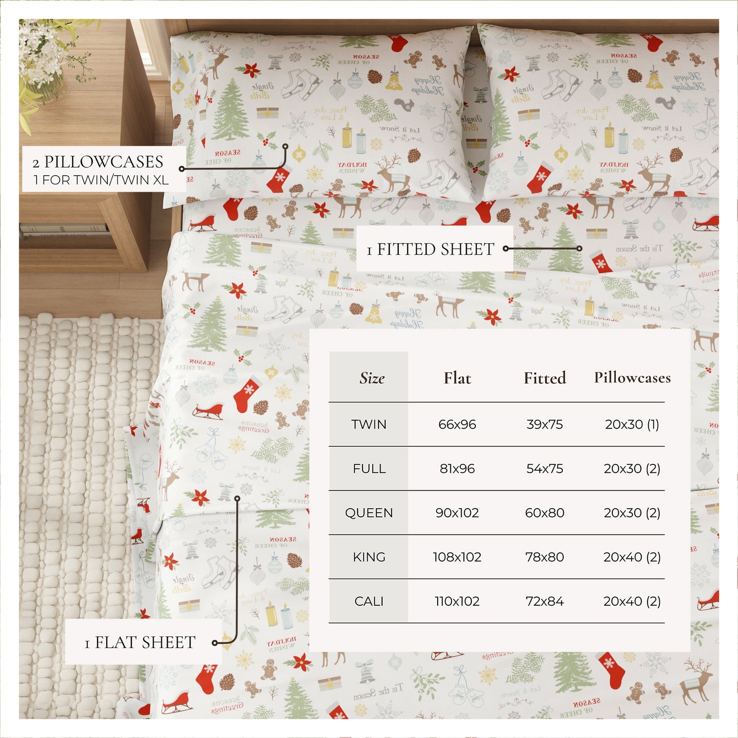 4-Piece Turkish Cotton Flannel Sheet - Whittaker Collection