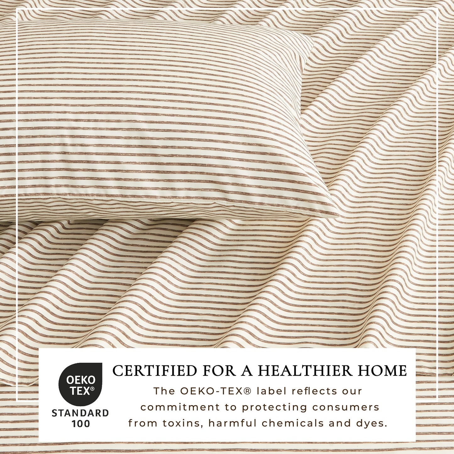 Striped Microfiber Sheet Set - Evette Collection
