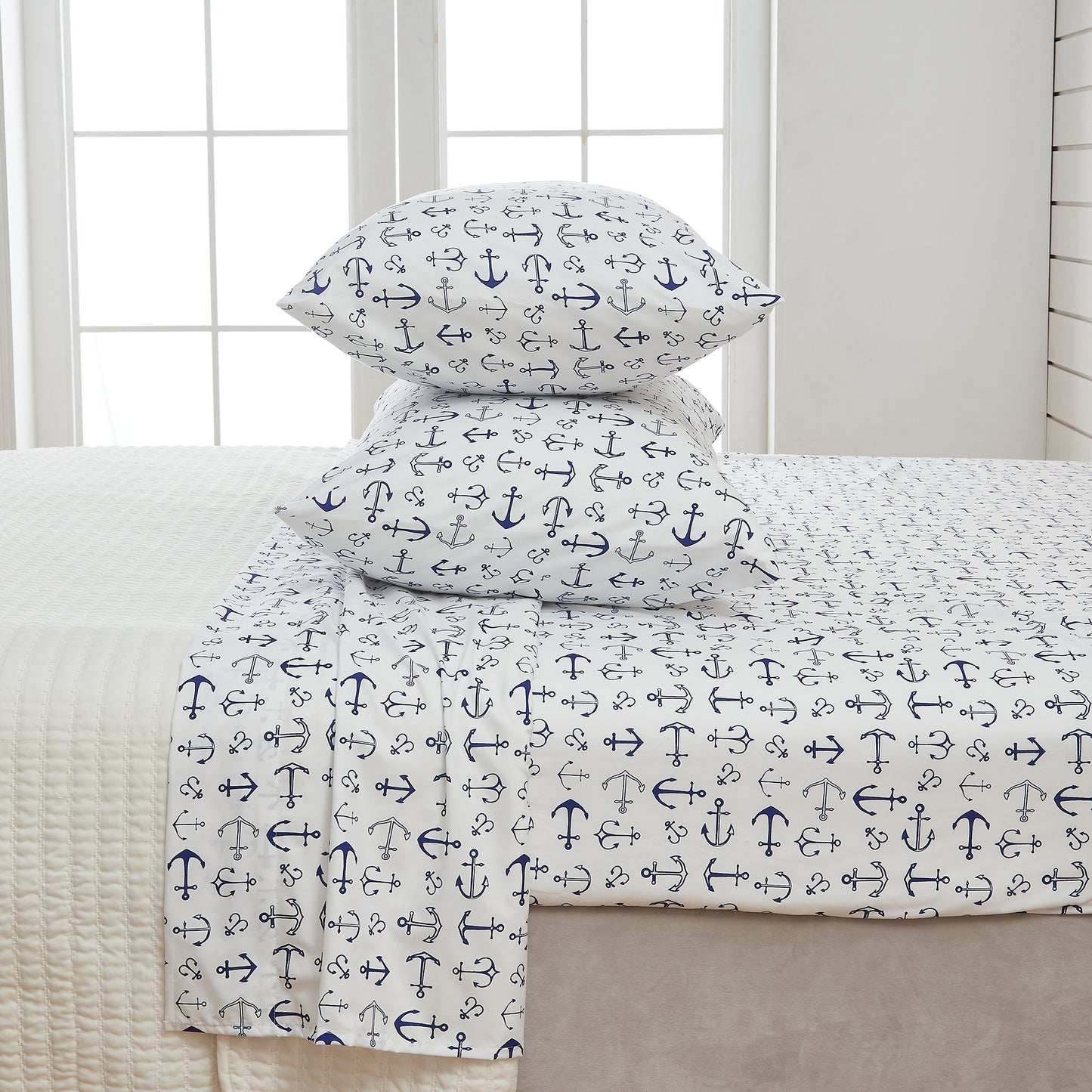 4-Piece Coastal Microfiber Sheet - Newport Collection