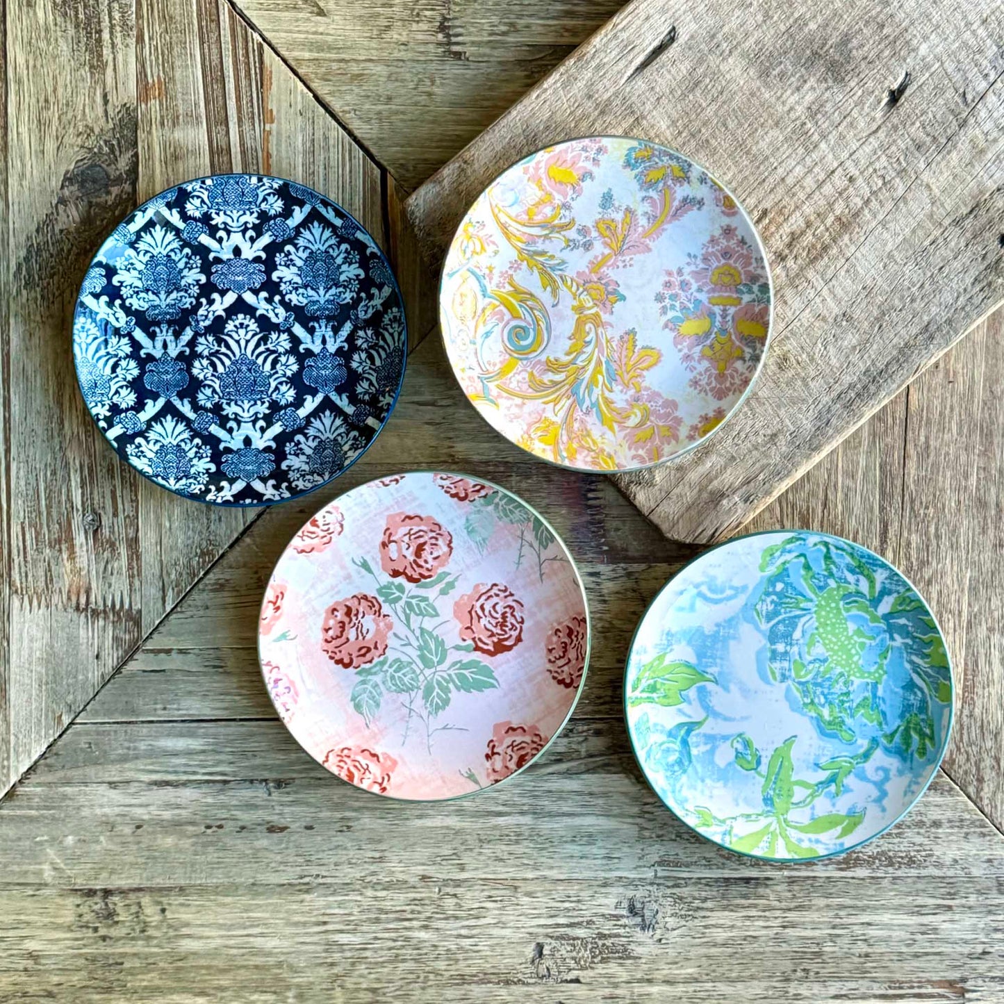Patina Vie Maison Assorted Artisan Dinner Plate & Bowls, Set of 4