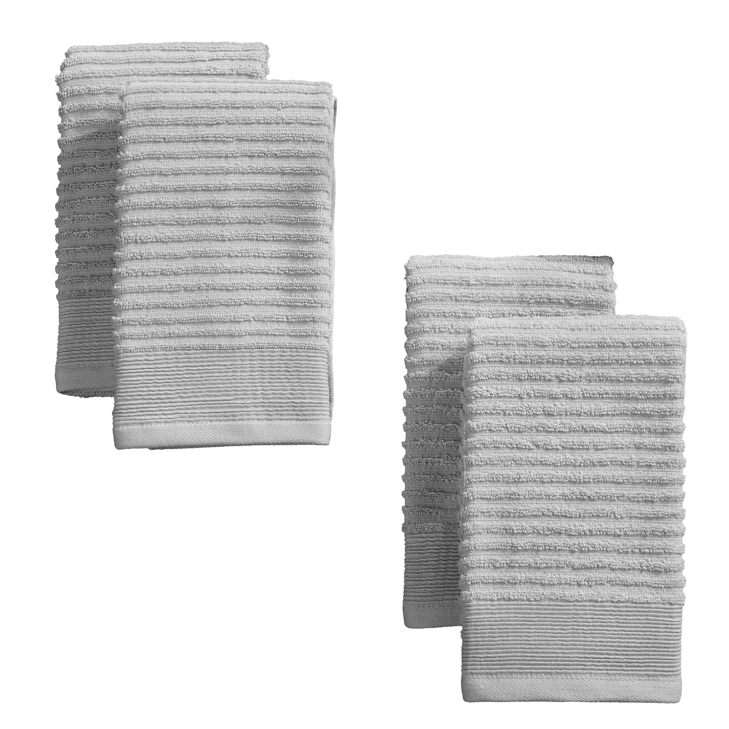 4 Pack Ribbed Hand Towels - Rori Collection