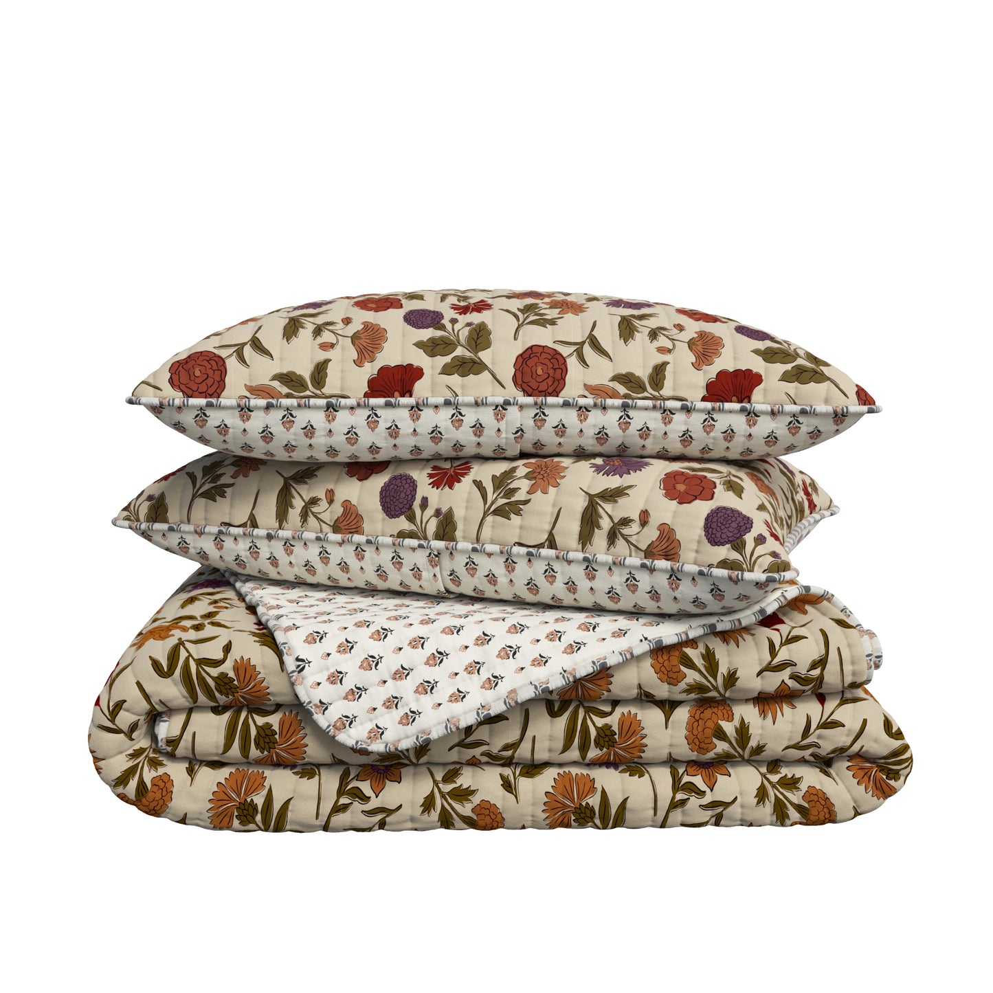 Heritage Floral Quilt Set