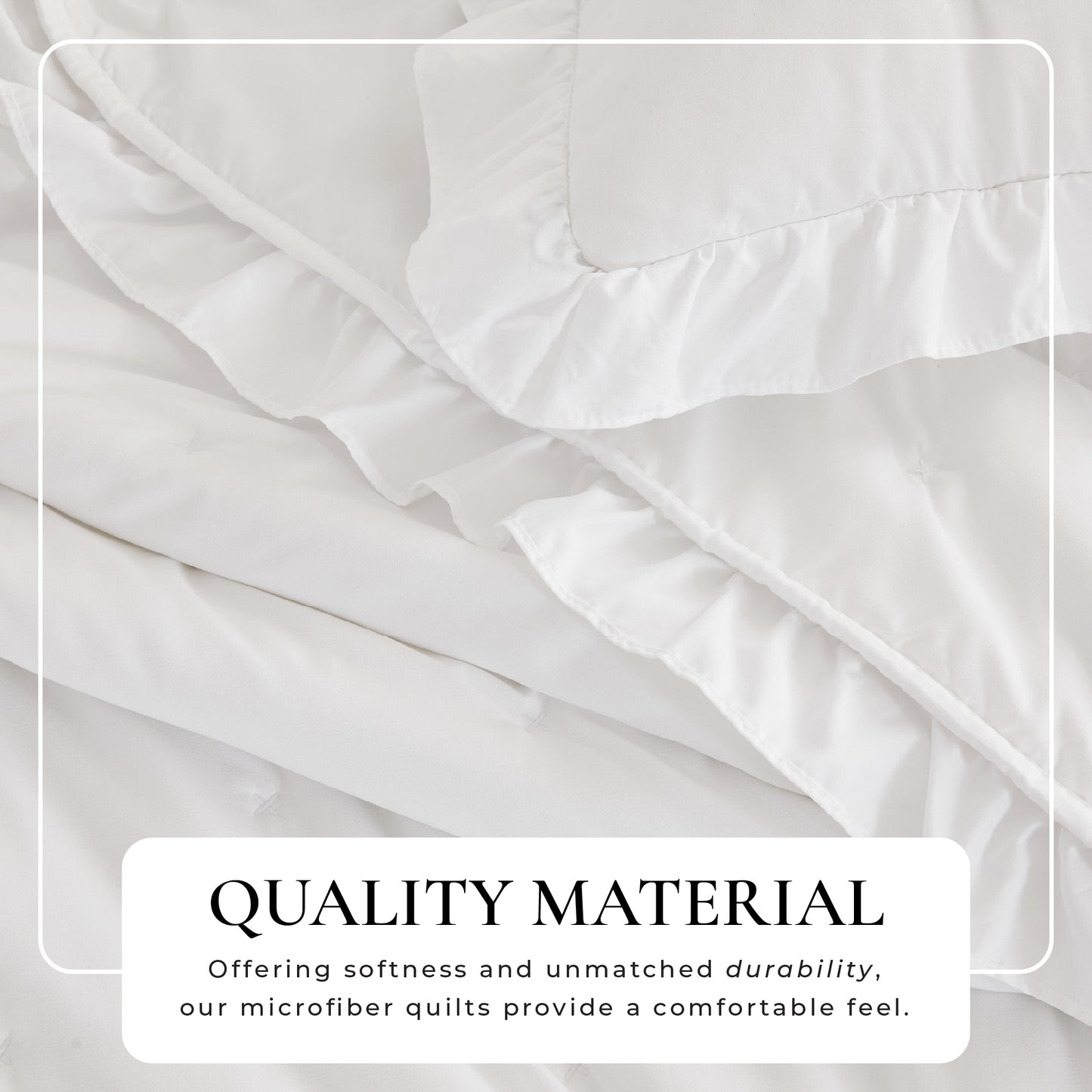 Dot Stitched Ruffled Quilt Set - Dot-Ruffled Collection