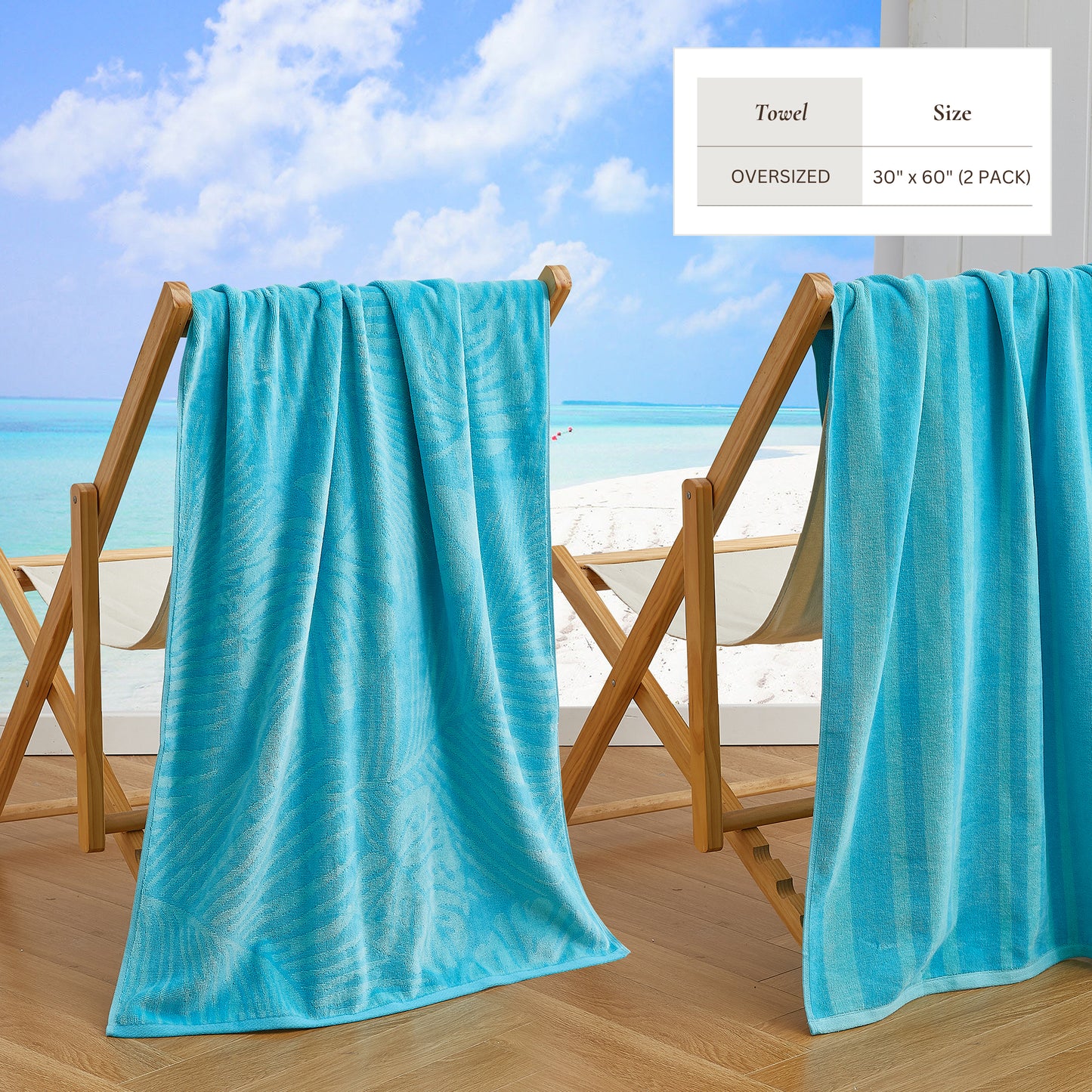 Cotton Velour Beach Towel - Maui Collection