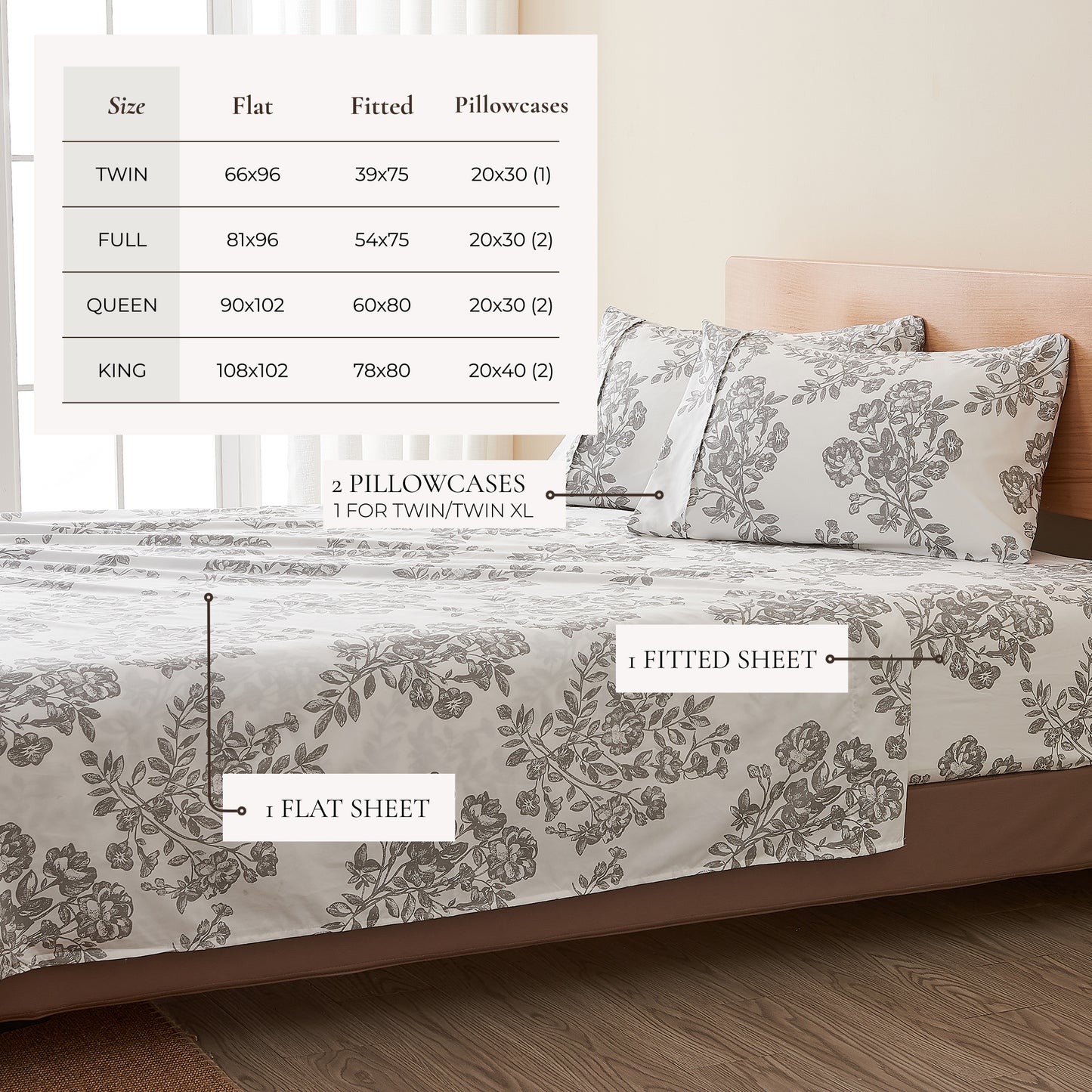 4 Piece Microfiber Sheet Set - Baylor Collection