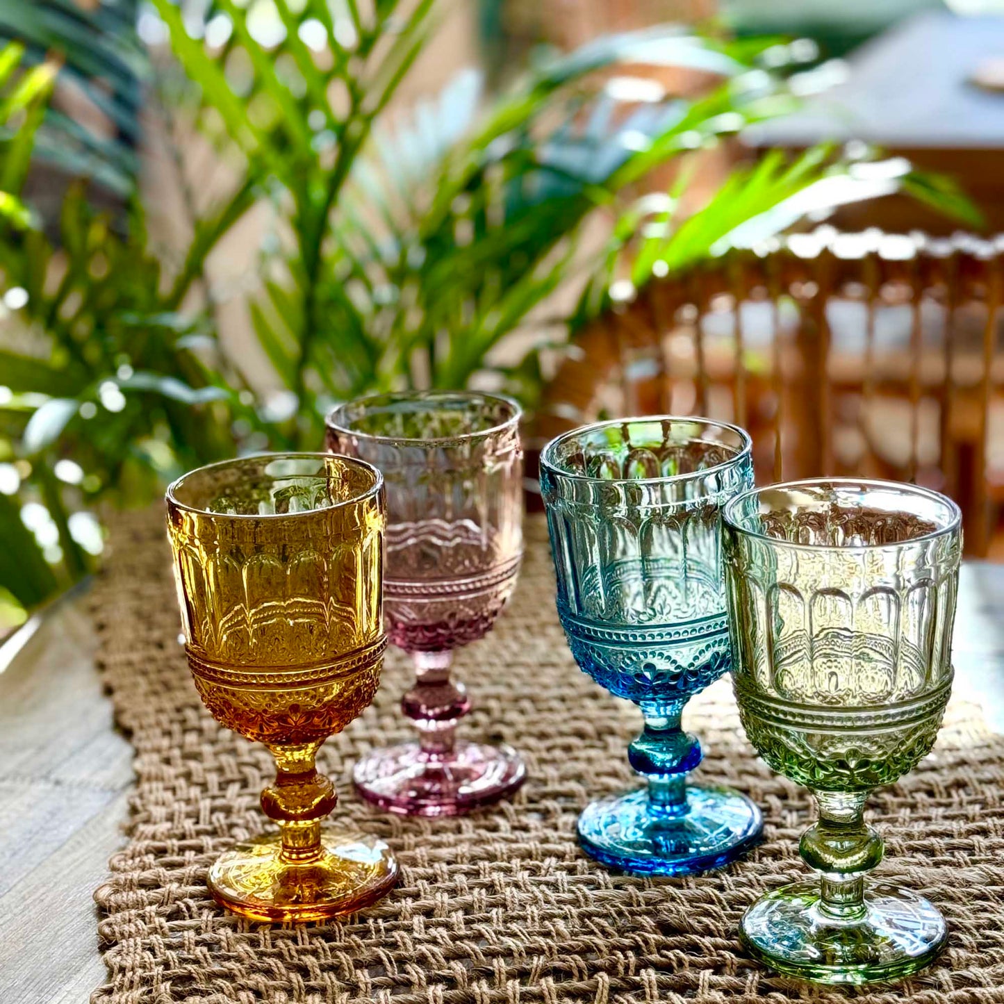 Patina Vie Maison Assorted Drinking Glass 10 oz, Set of 4