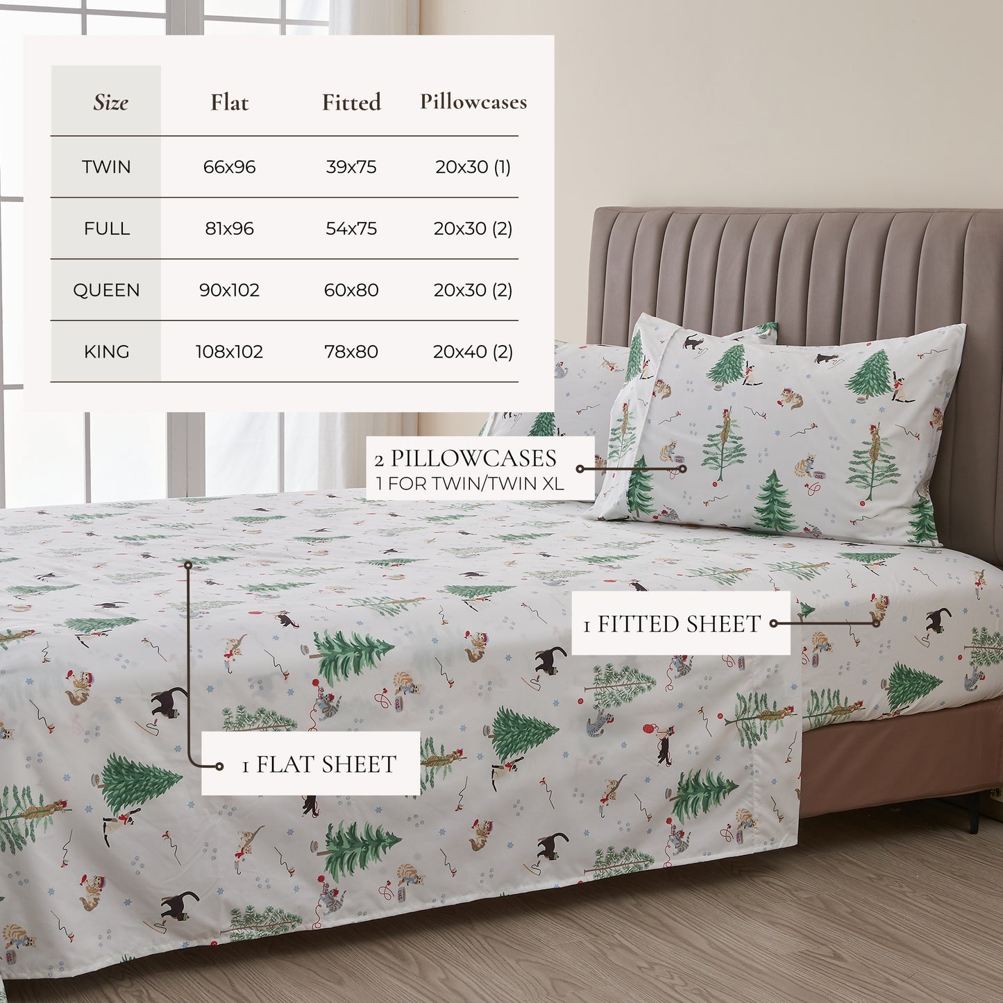 4-Piece Lodge Microfiber Sheet - Mountain Ridge Collection