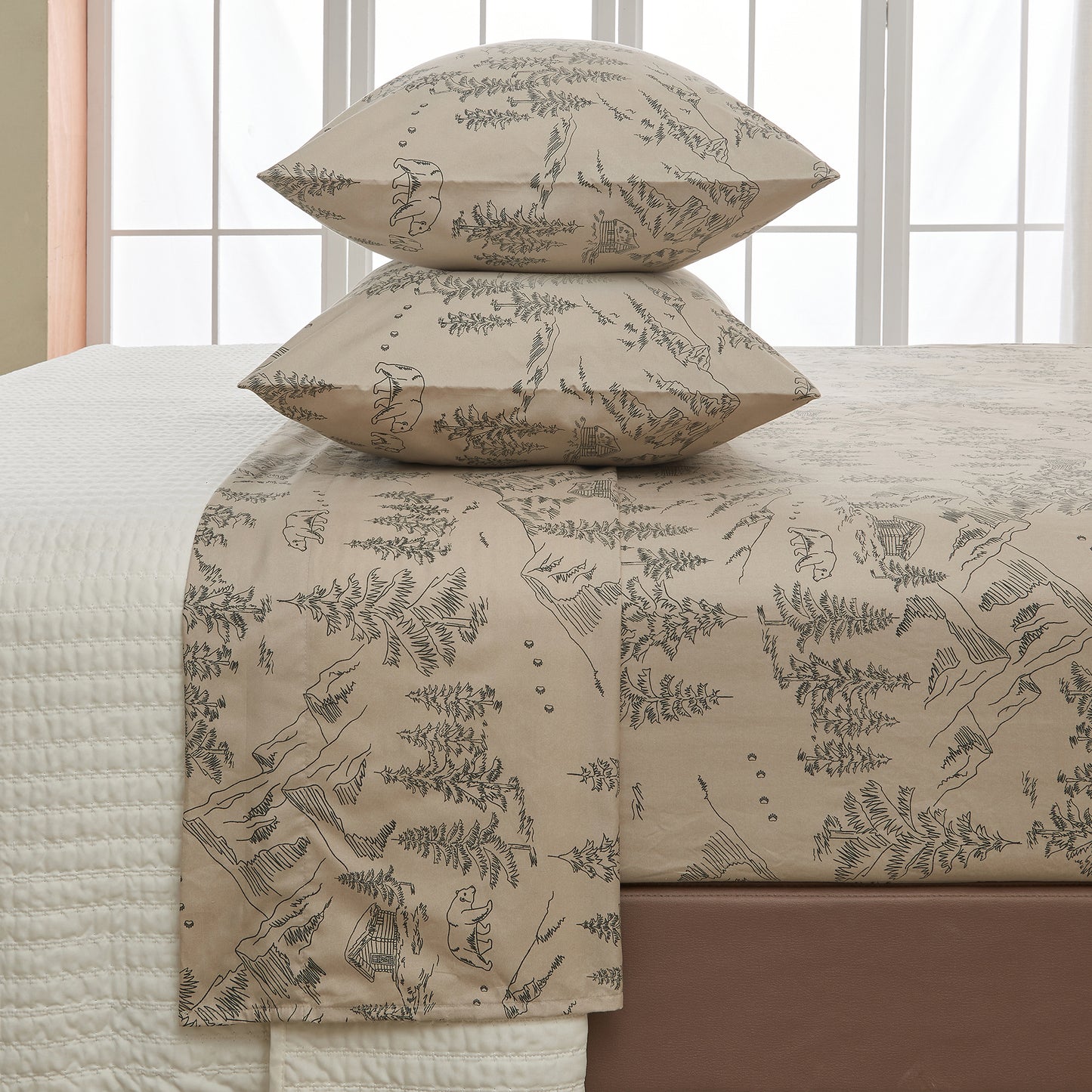 4-Piece Lodge Microfiber Sheet - Mountain Ridge Collection