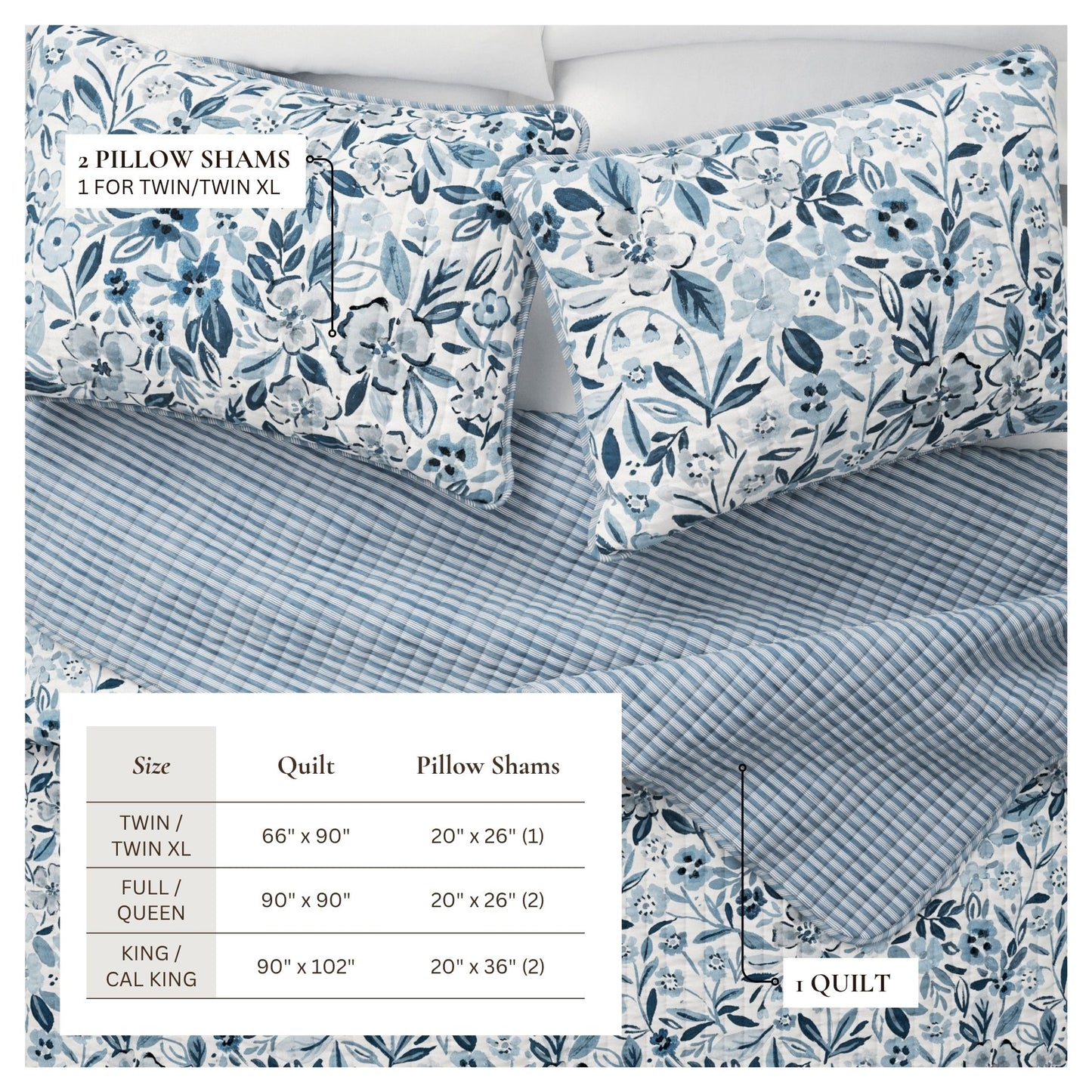Coastal Bloom Quilt Set