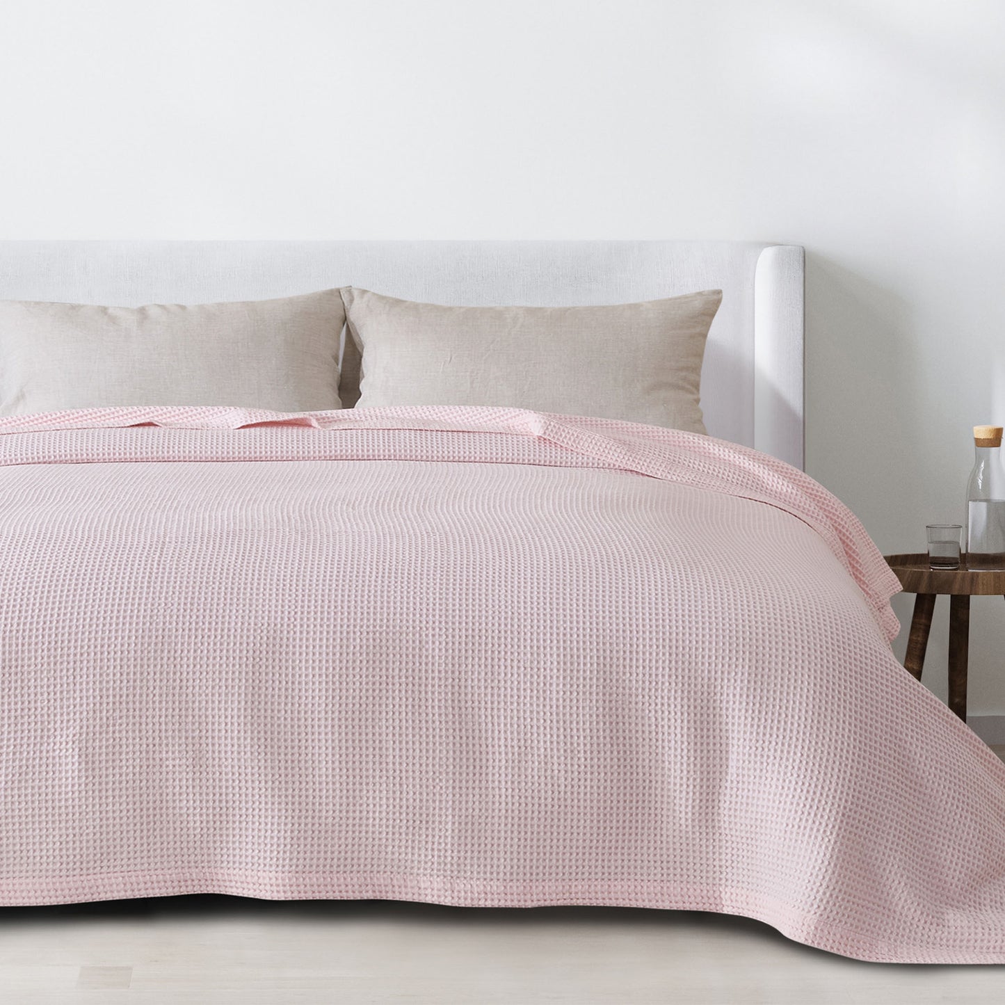 100% Cotton Waffle Weave Blanket - Mikala Collection