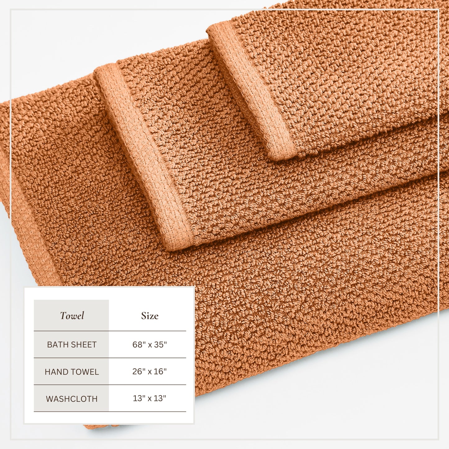 Cotton Textured Bath Towel Set - Acacia Collection