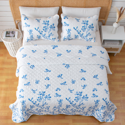 3-Piece Floral Quilt - Raelynn Collection